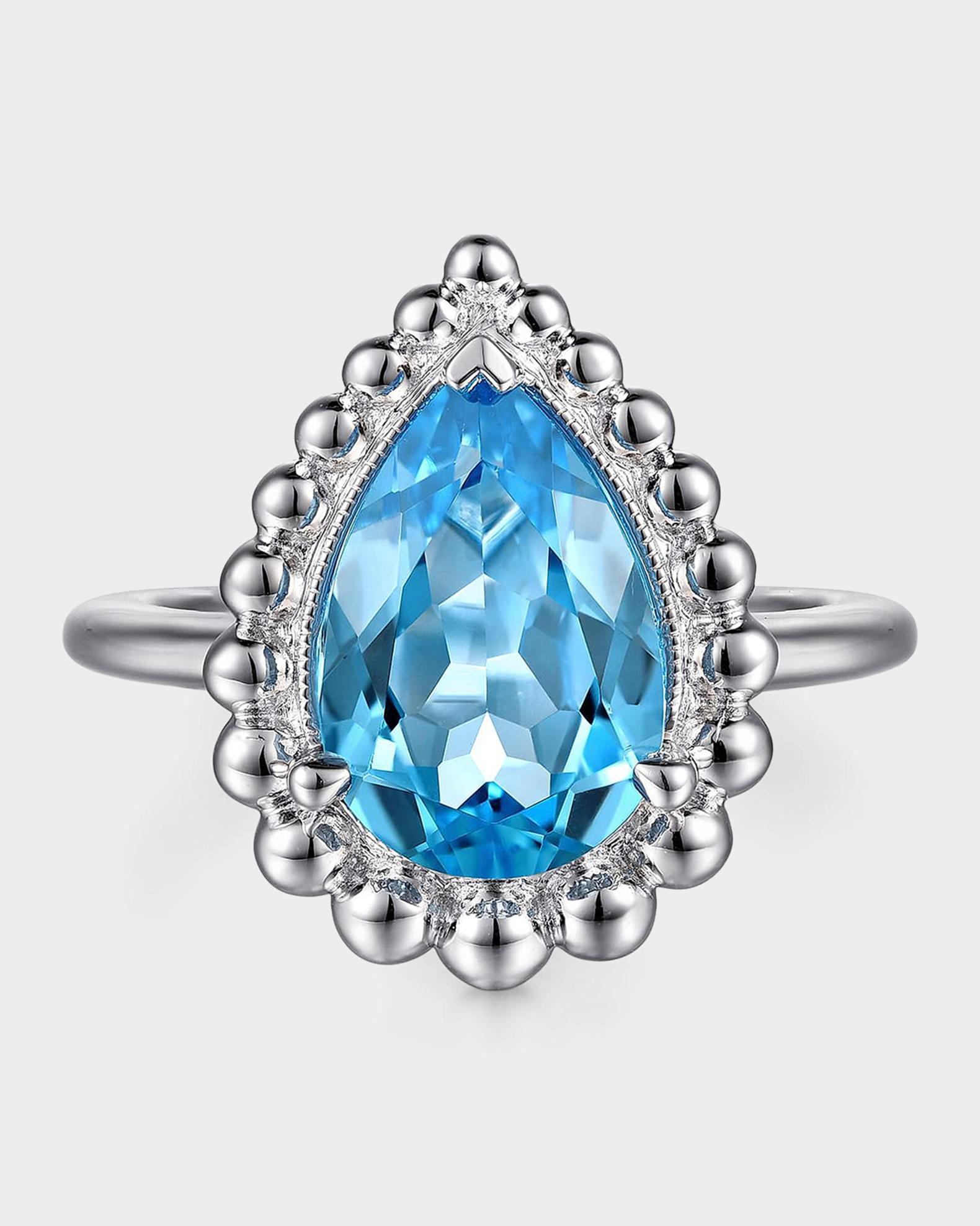 Gabriel & Co 925 Sterling Silver Bujukan Swiss Blue Topaz Ring | Neiman ...
