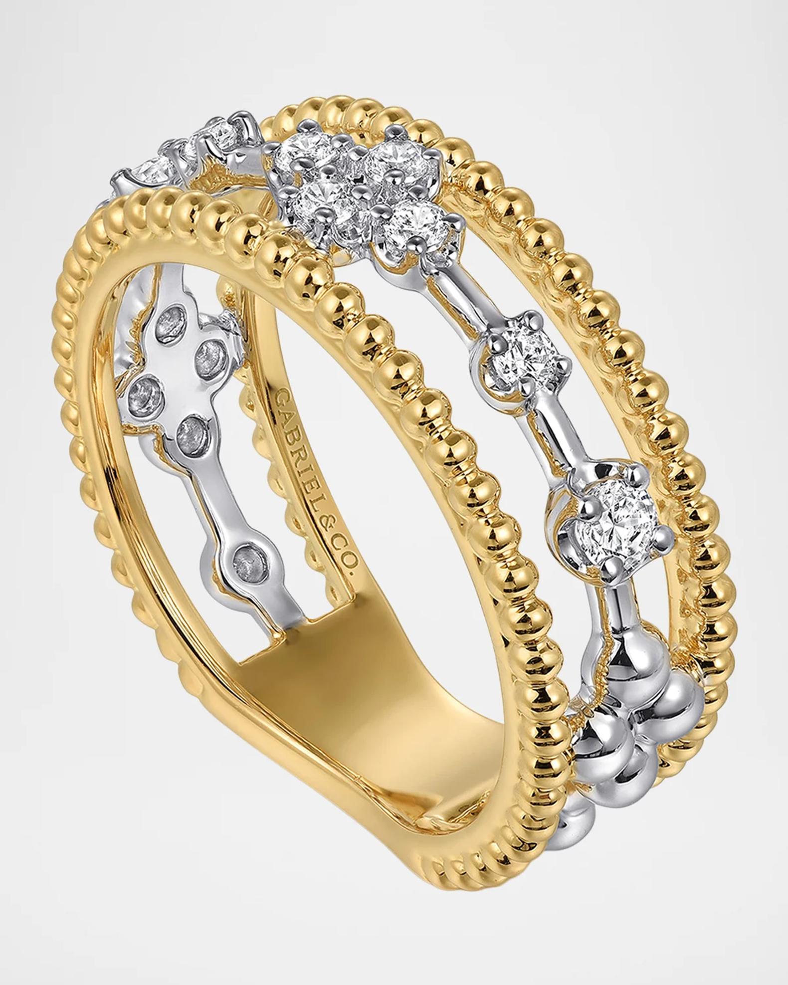 Gabriel & Co Bujukan 14K White & Yellow Gold & 0.25 TCW Diamond ...