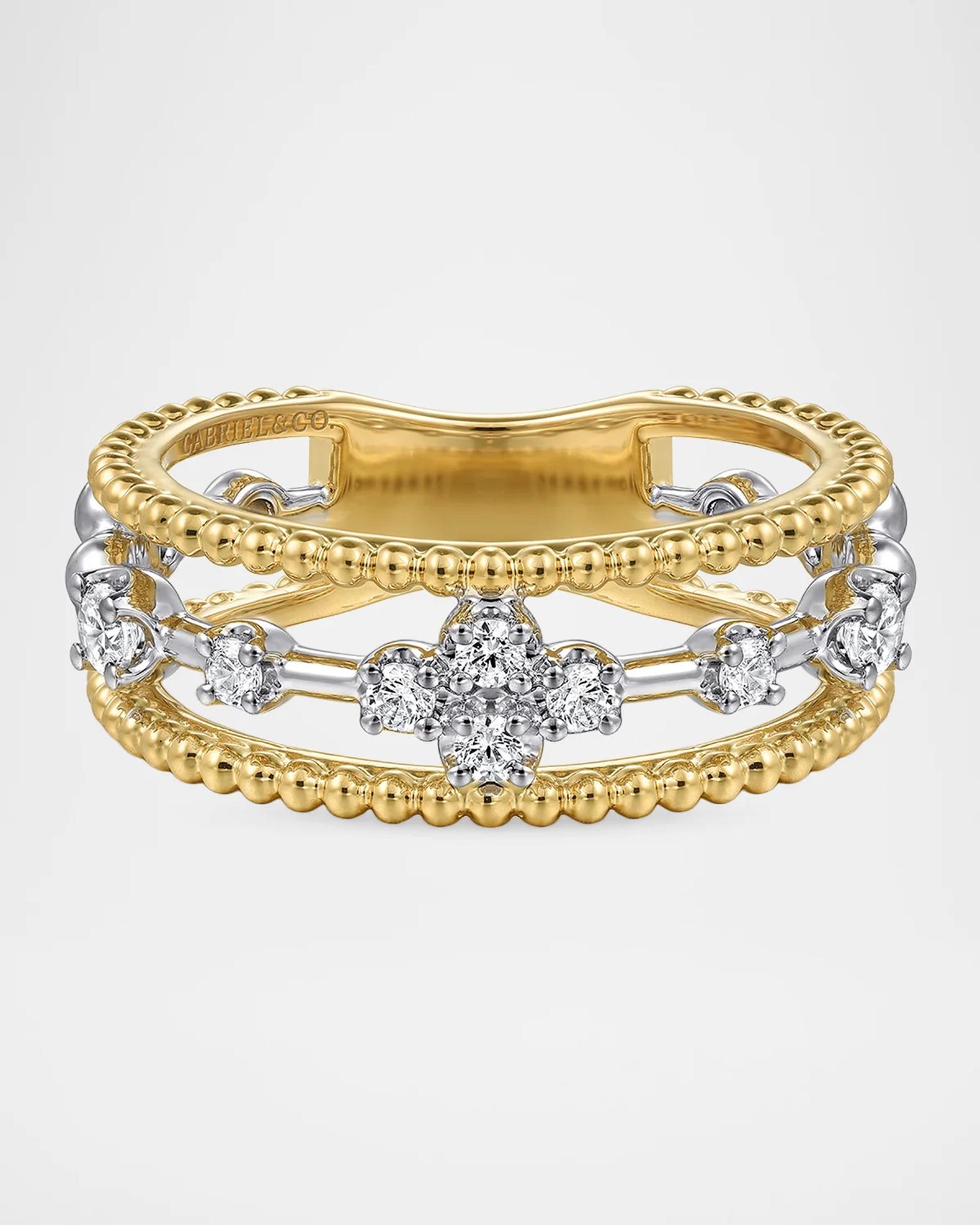 Gabriel & Co Bujukan 14K White & Yellow Gold & 0.25 TCW Diamond ...