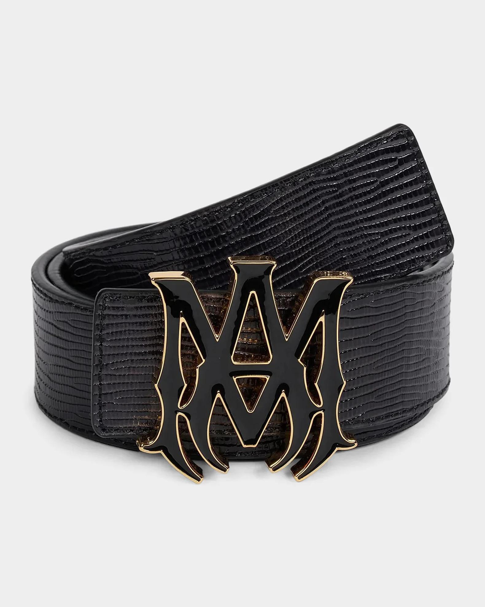 Amiri Men's Lizard-Embossed Leather Belt | Neiman Marcus