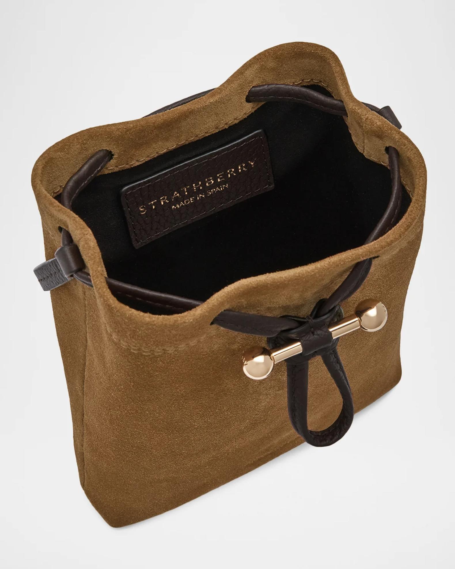 Strathberry Osette Midi Suede Crossbody Pouch Bag | Neiman Marcus