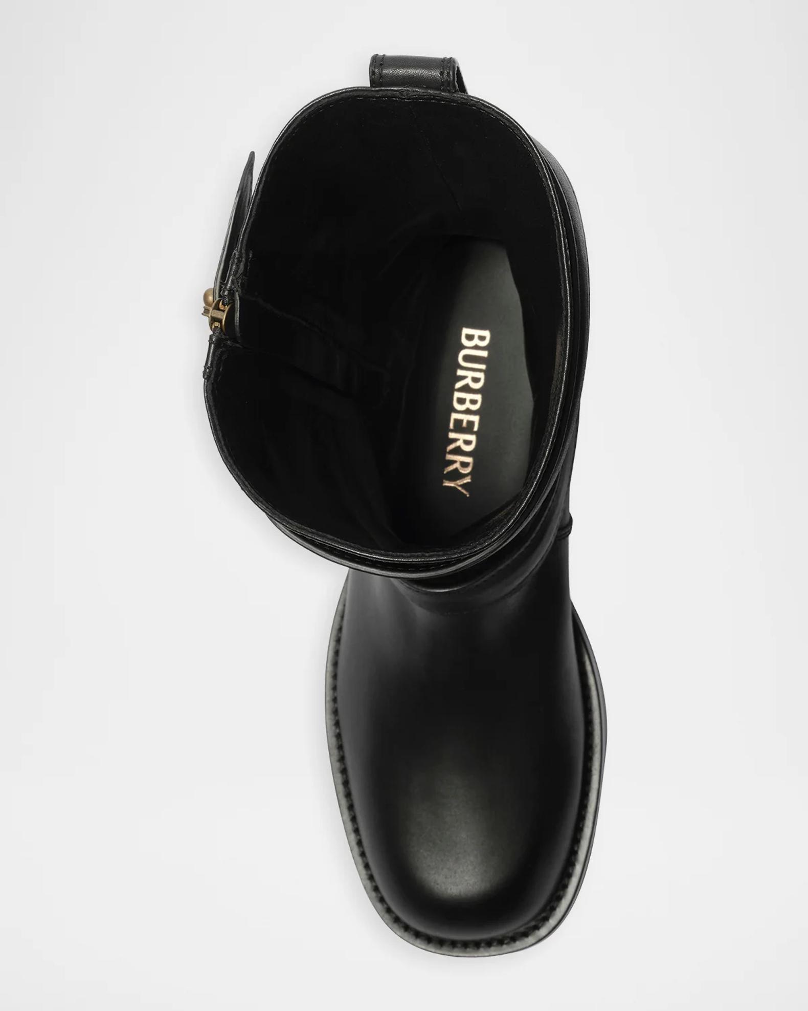 Burberry Men's Kent Leather Biker Boots | Neiman Marcus