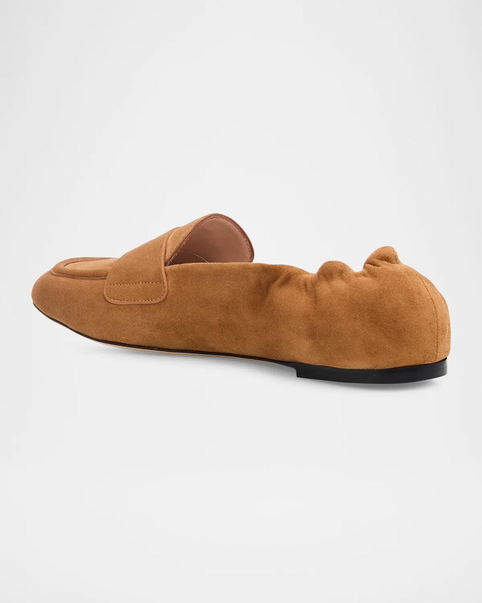 Stuart Weitzman Bryant Elasticized-Back Suede Loafers | Neiman Marcus