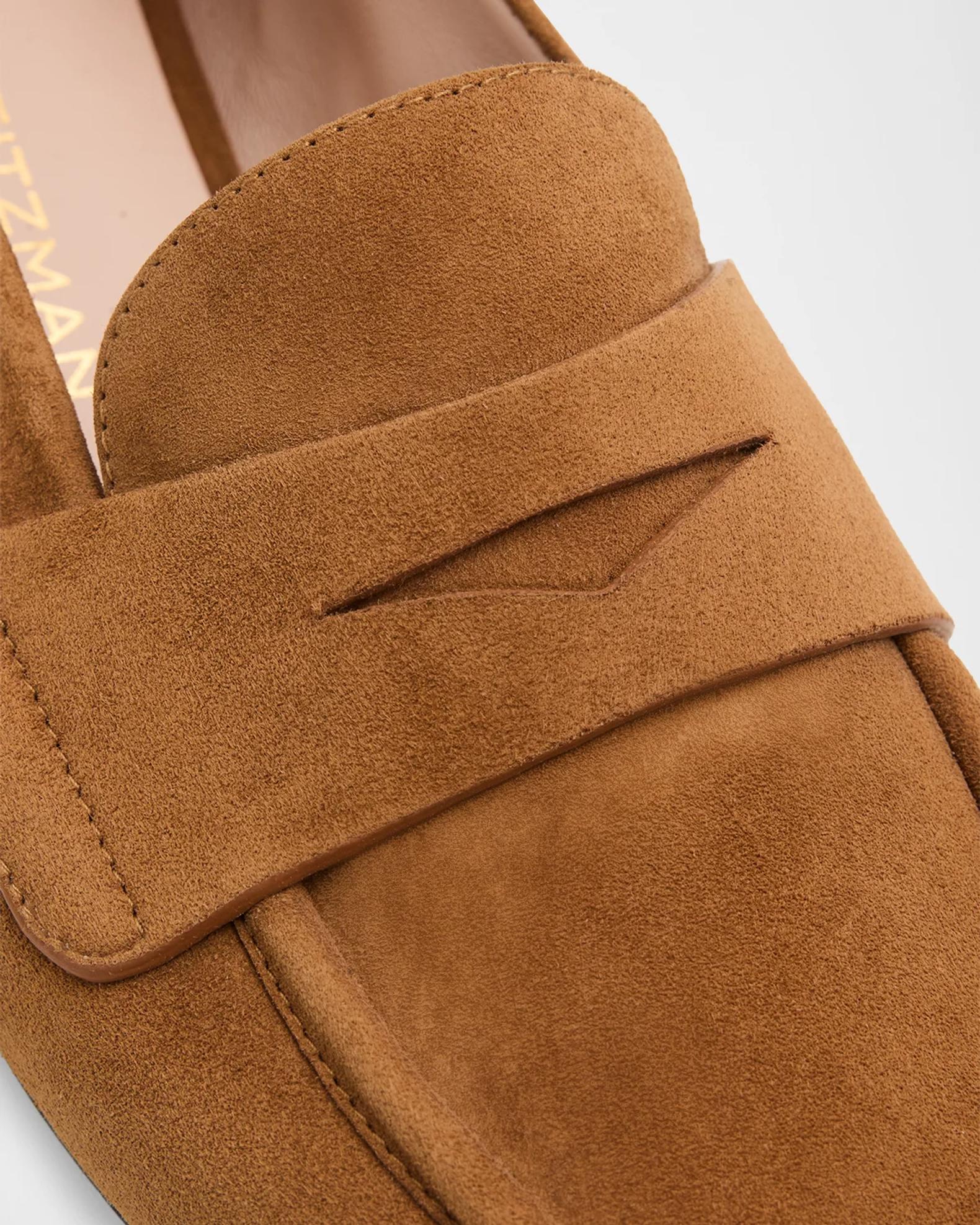 Stuart Weitzman Bryant Elasticized-Back Suede Loafers | Neiman Marcus