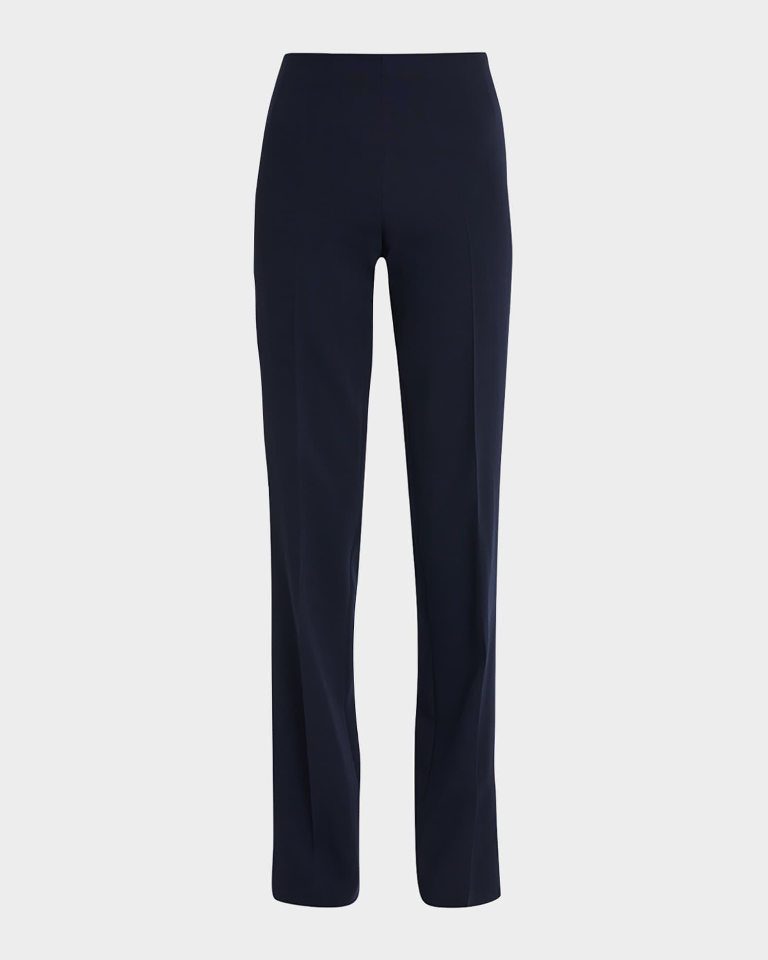 Carole Straight-Leg Wool Double-Face Pants 0