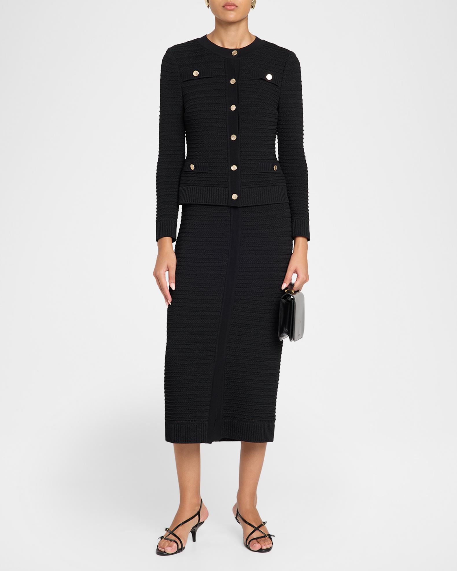 Misook Monochromatic Ottoman Knit Maxi Skirt | Neiman Marcus