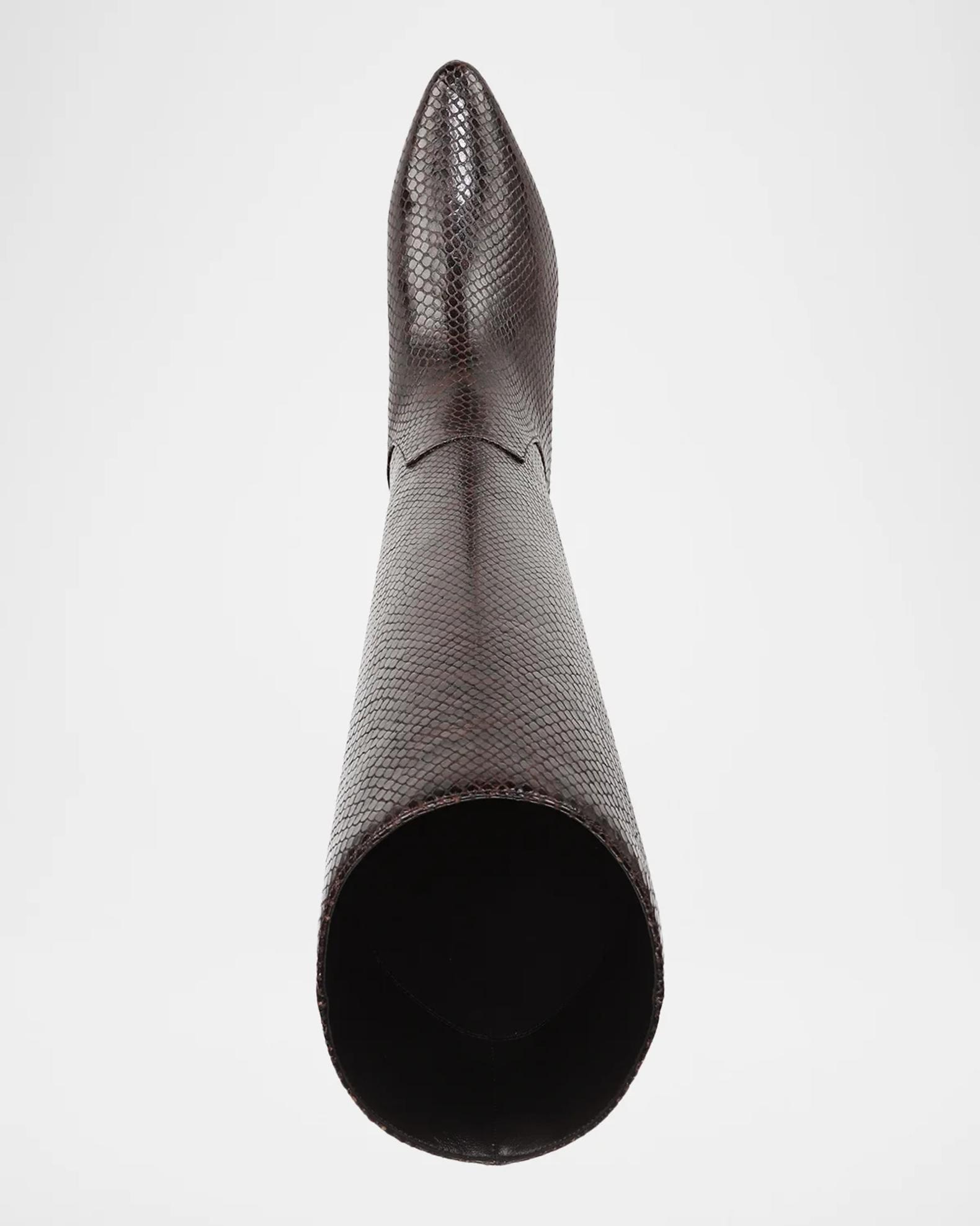 Veronica Beard Gabrielle Snake-Embossed Leather Knee-High Boots ...