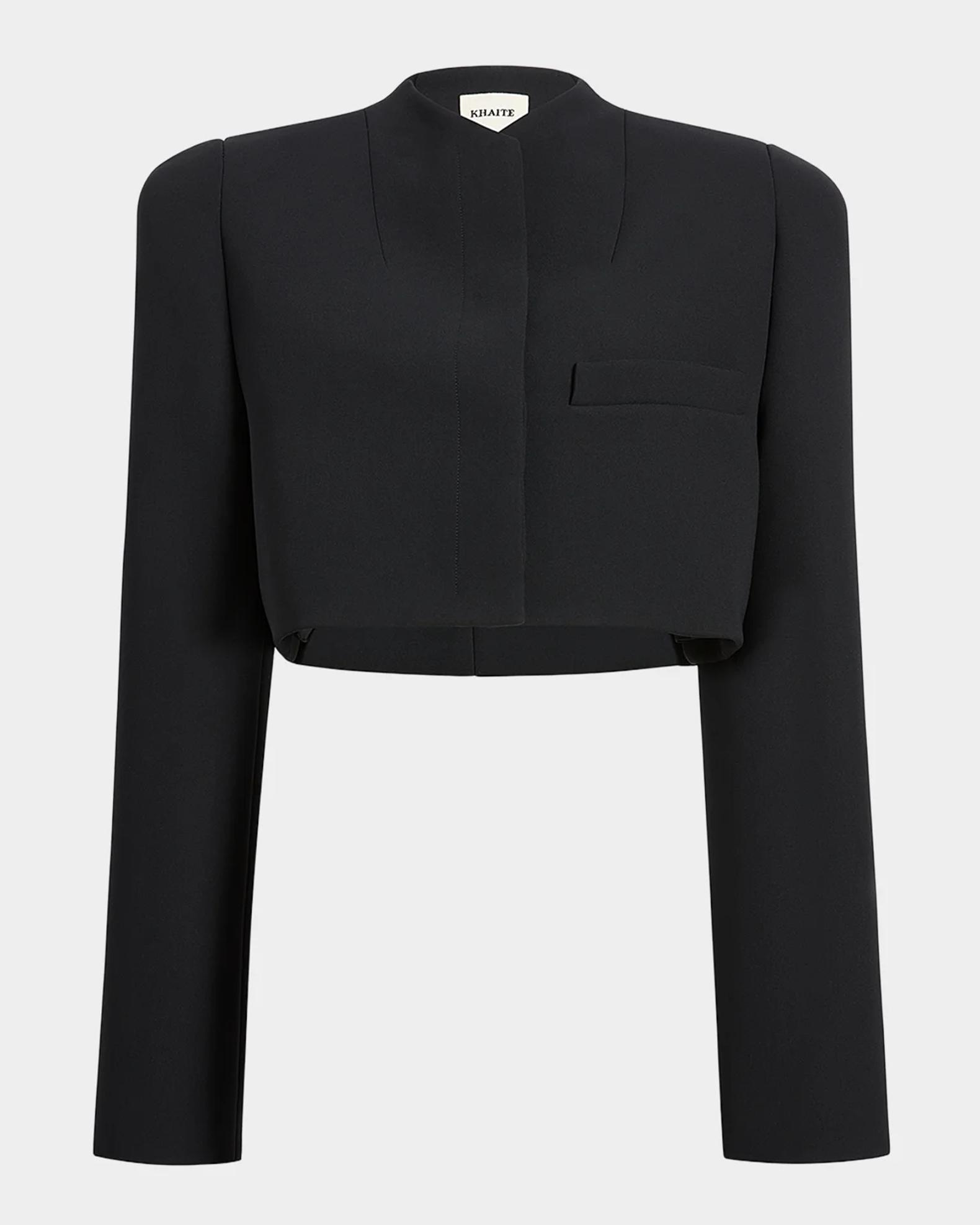 Khaite Samo Crop Single-Breasted Jacket | Neiman Marcus