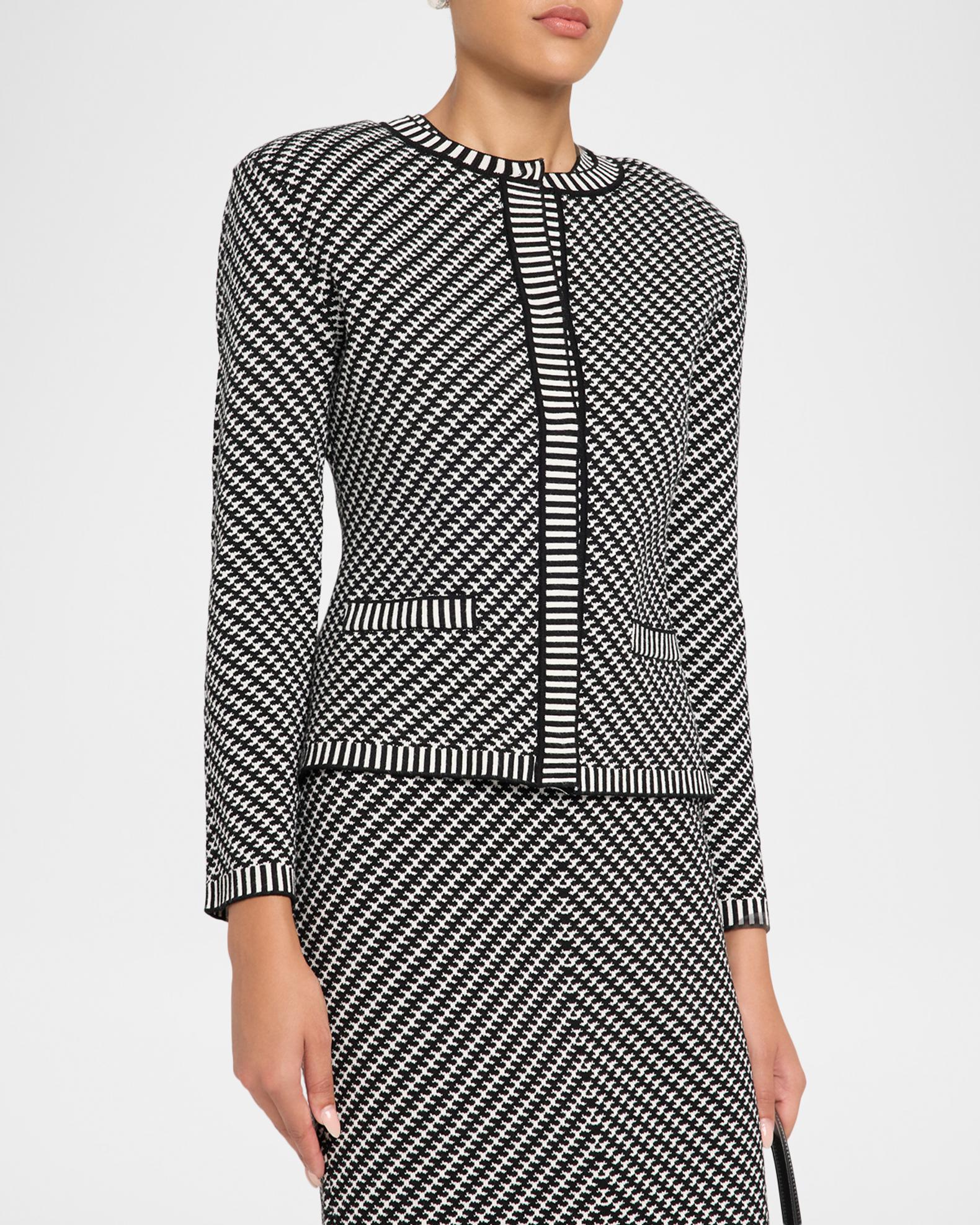 Chiara Boni La Petite Robe Ritz Bic 2-Piece Houndstooth Cardigan ...