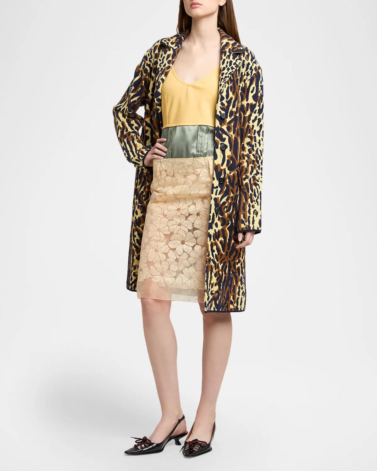 Marni Mixed-Media Sleeveless Floral Burnout Midi Dress | Neiman Marcus