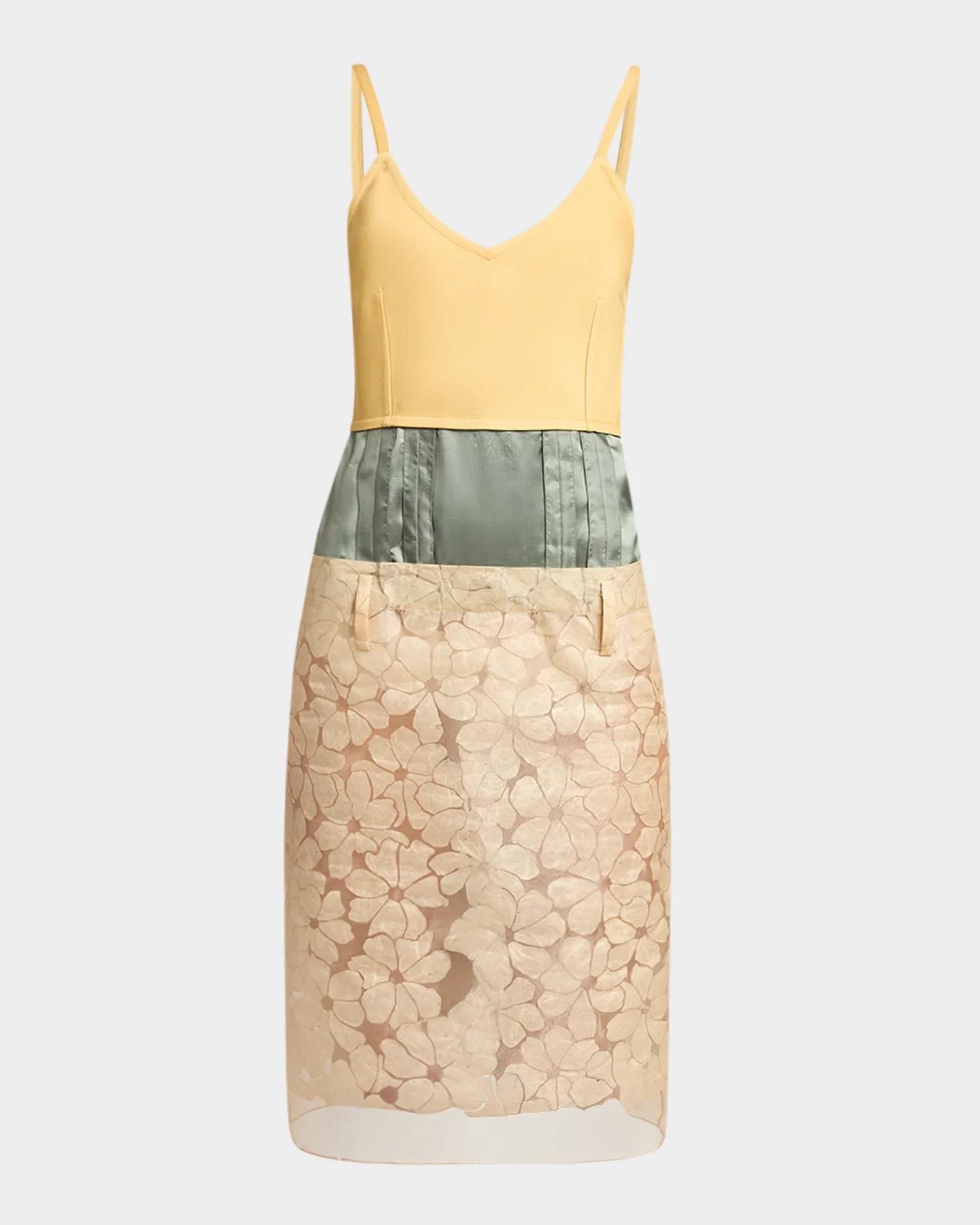 Marni Mixed-Media Sleeveless Floral Burnout Midi Dress | Neiman Marcus