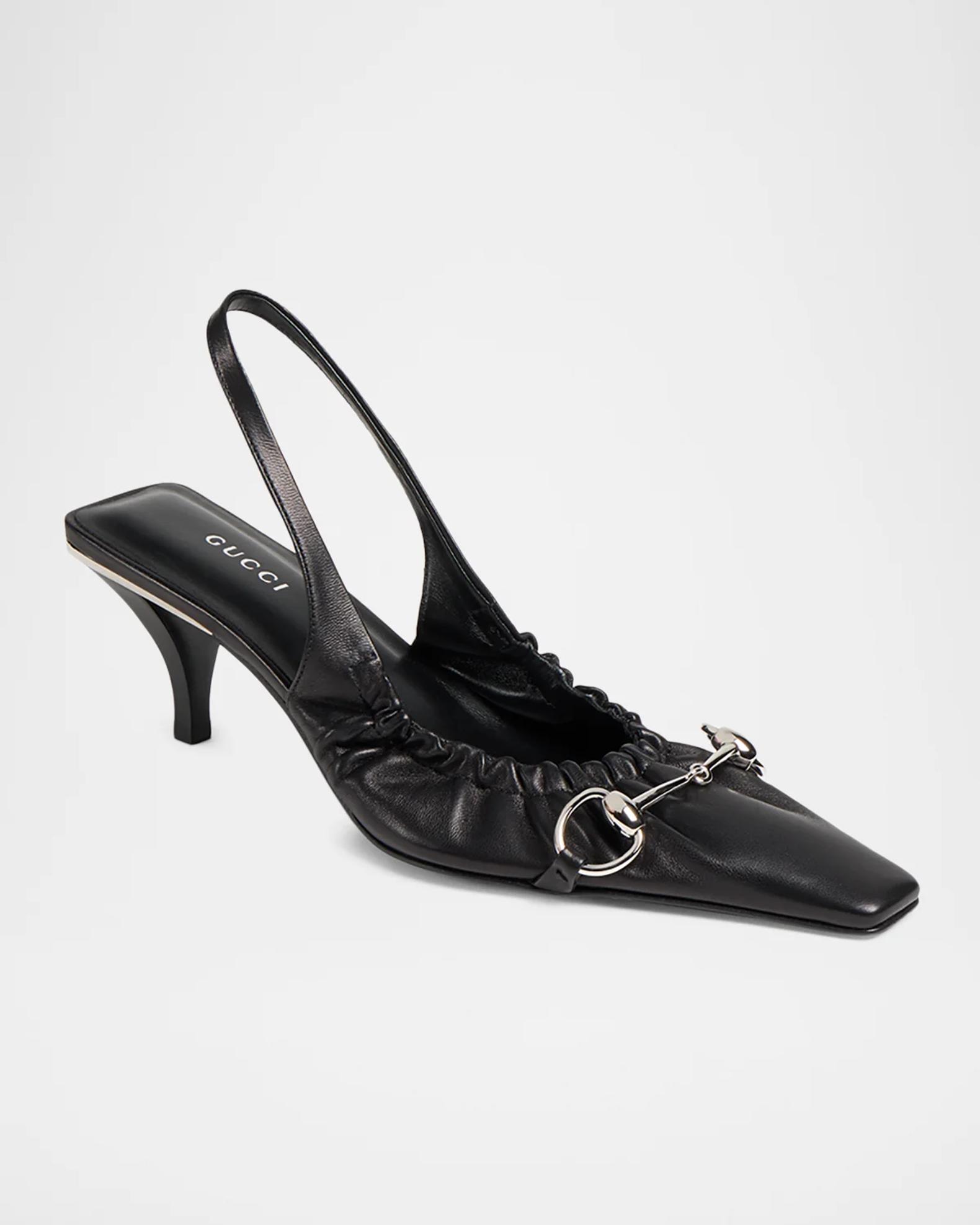 Gucci Vittoria 55MM Slingback Kitten Heel Pumps | Neiman Marcus