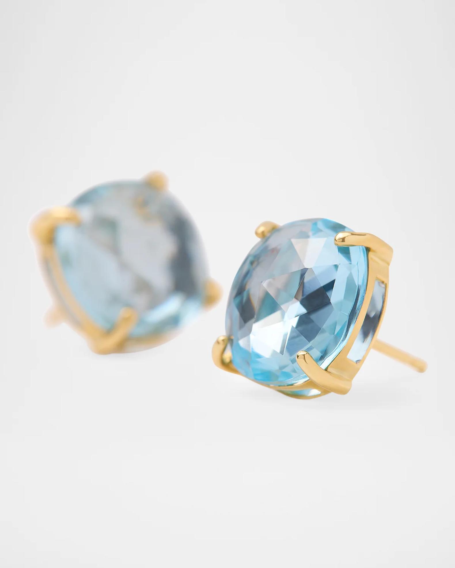 Marco Bicego 18K Yellow Gold Jaipur Color Blue Topaz Stud Earrings ...