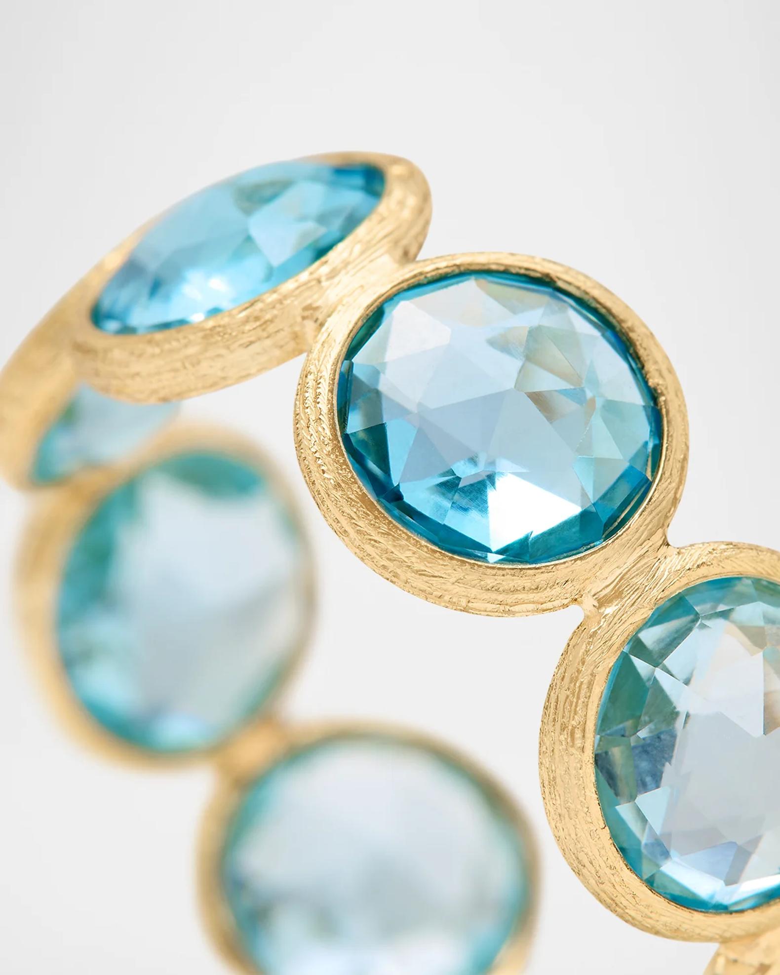Marco Bicego Jaipur Color 18K Yellow Gold Blue Topaz Bezel Ring ...