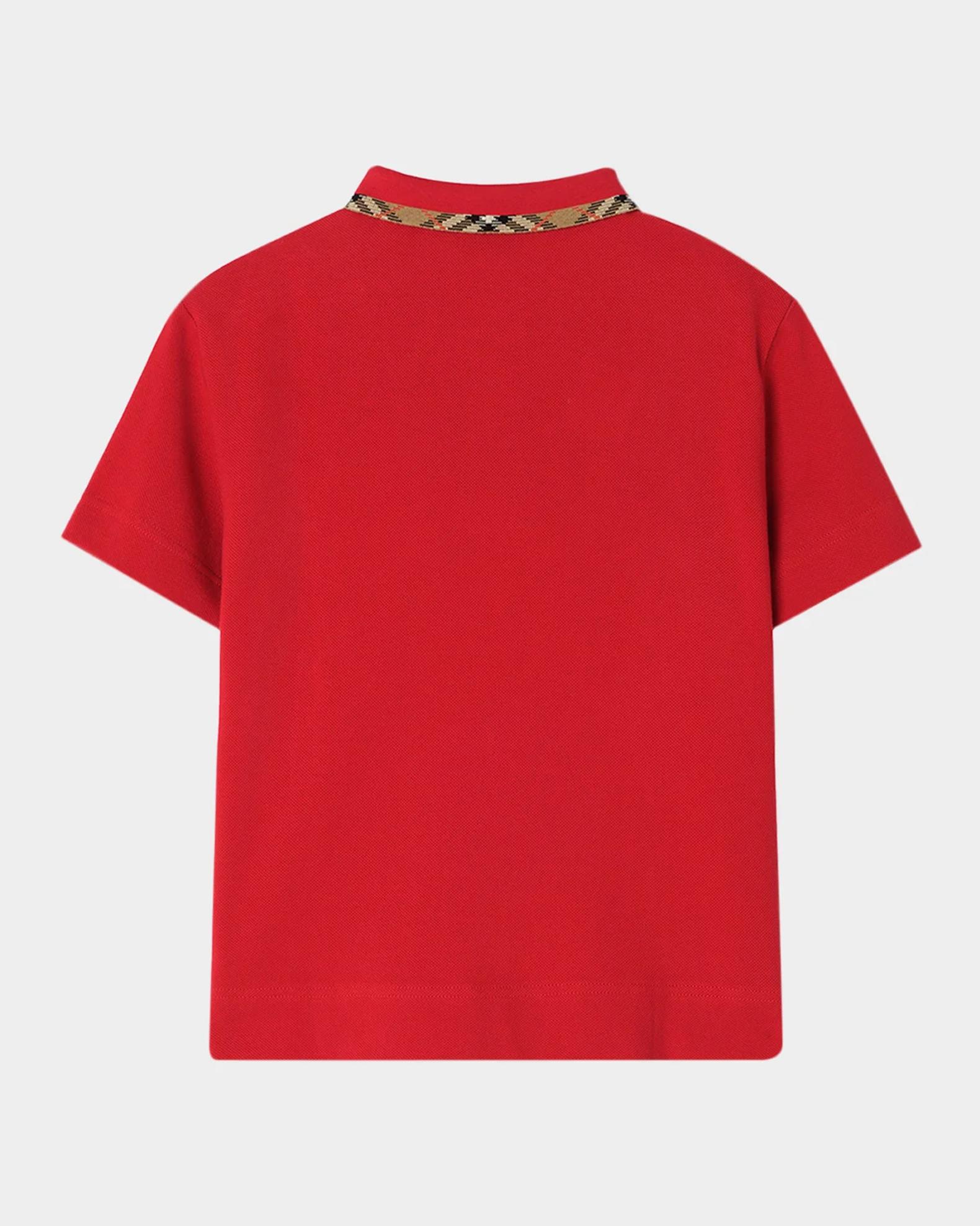 Burberry Boy's Johane Check-Trim Cotton Pique Polo Shirt, Size 4