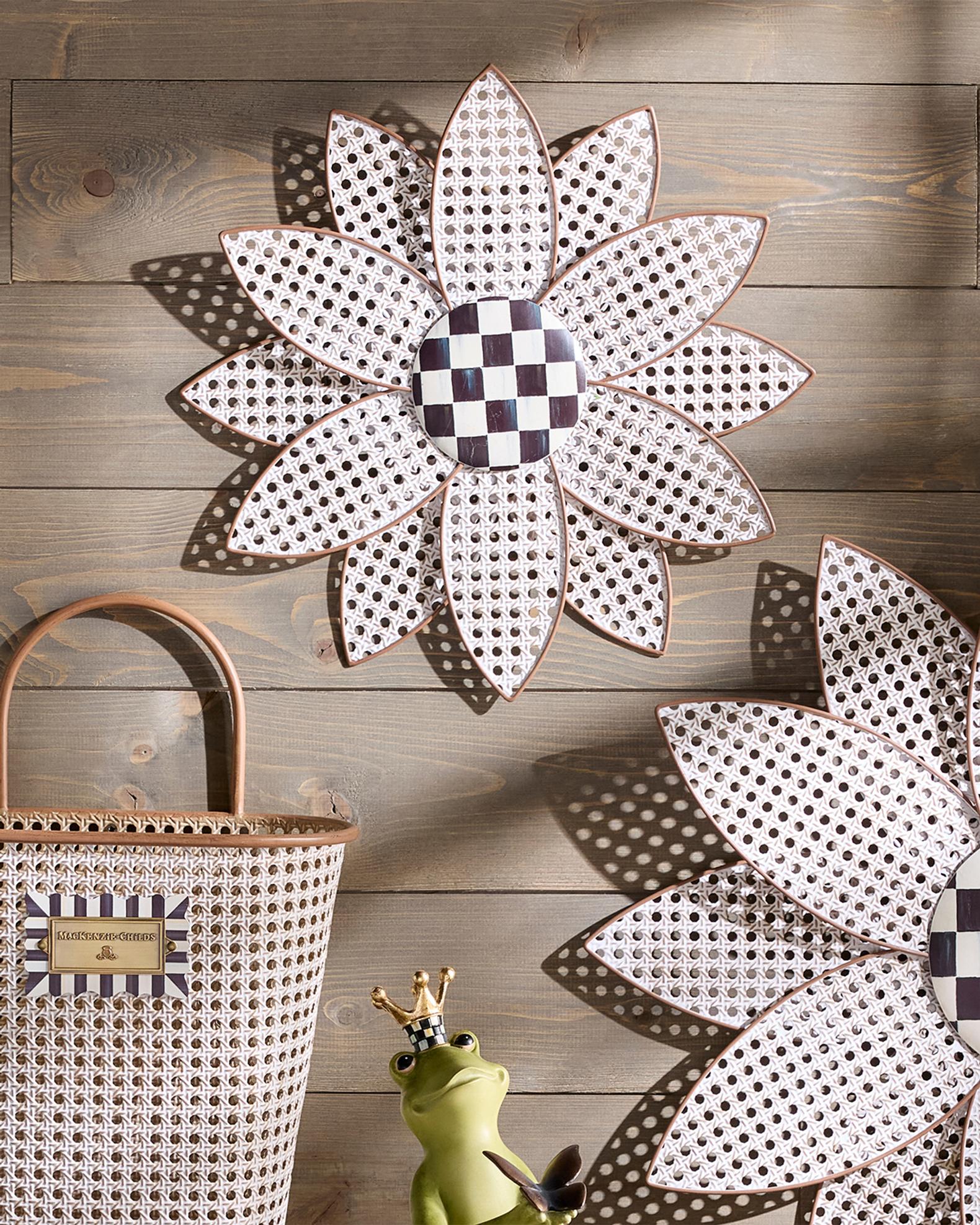 MacKenzie-Childs Cane Small Indoor/Outdoor Wallflower | Neiman Marcus