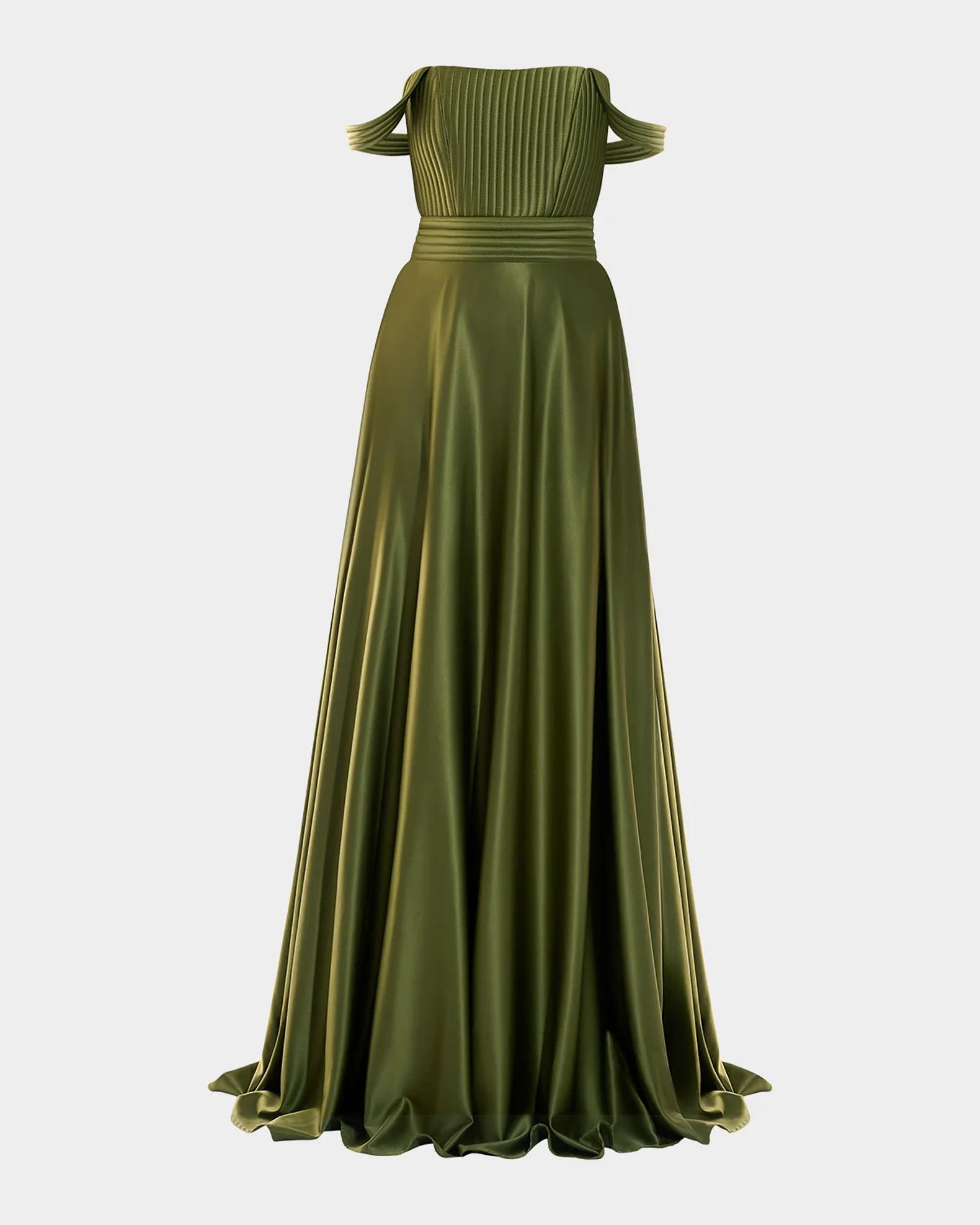 In the Night Off-Shoulder Gown