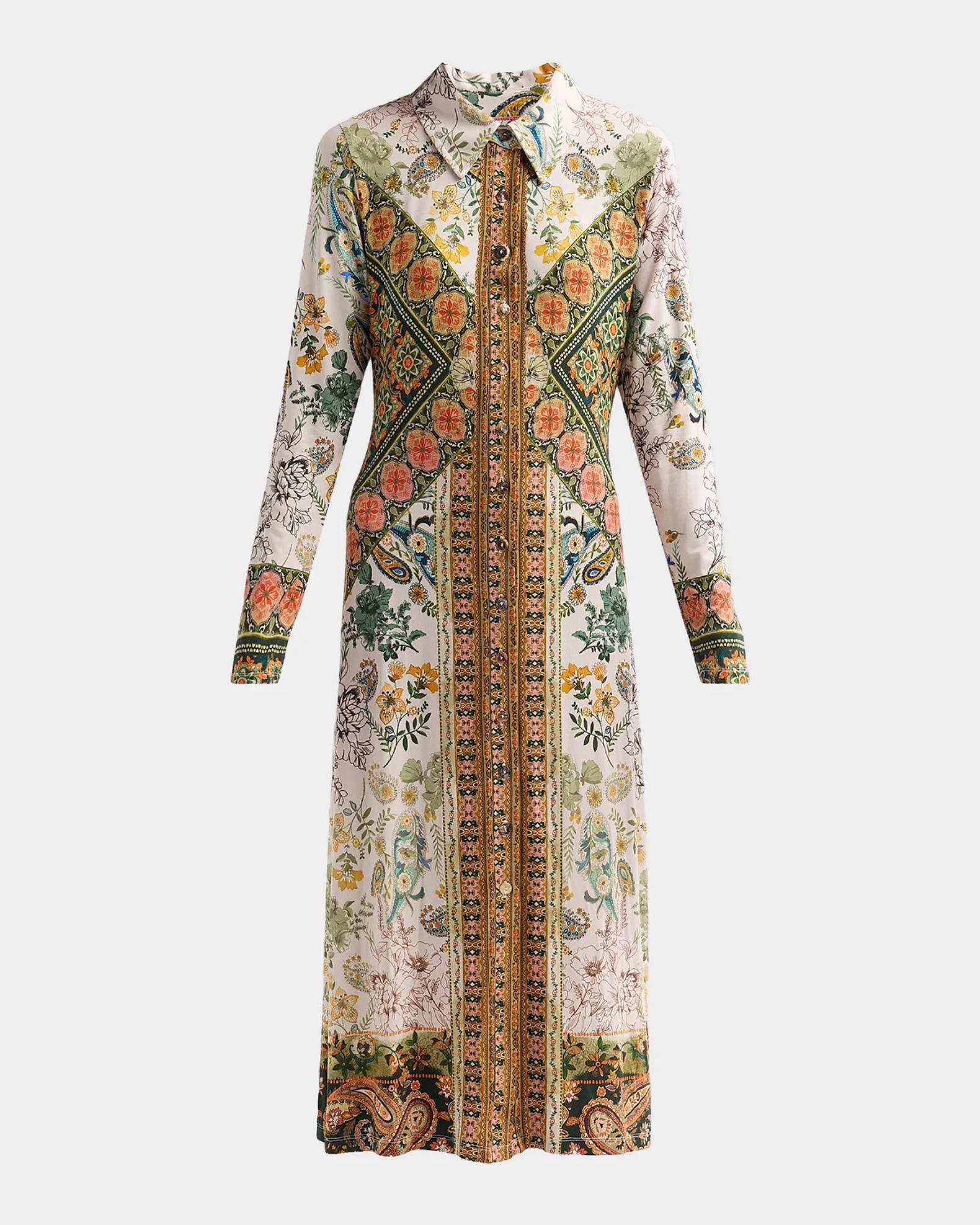 Johnny Was ​The Janie Favorite Solana Printed Midi Shirtdress