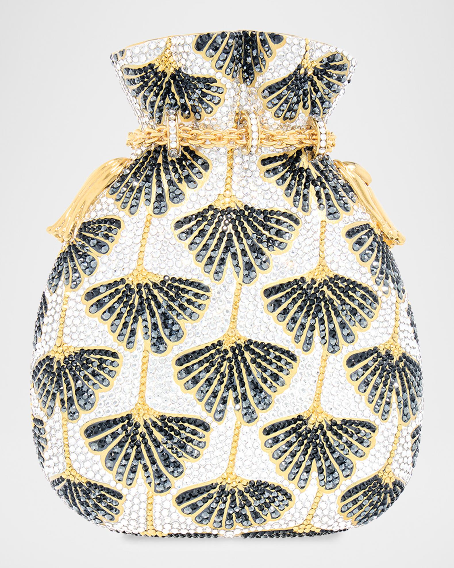 Judith Leiber Couture Ginkgo Leaf Crystal Pouch Bag | Neiman Marcus
