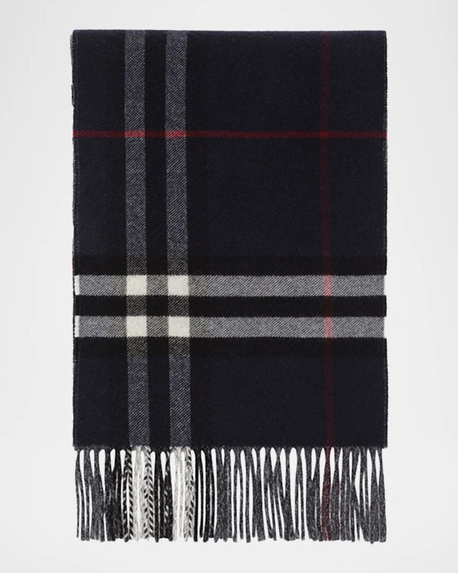 Burberry Men's Reversible Check Cashmere Scarf | Neiman Marcus
