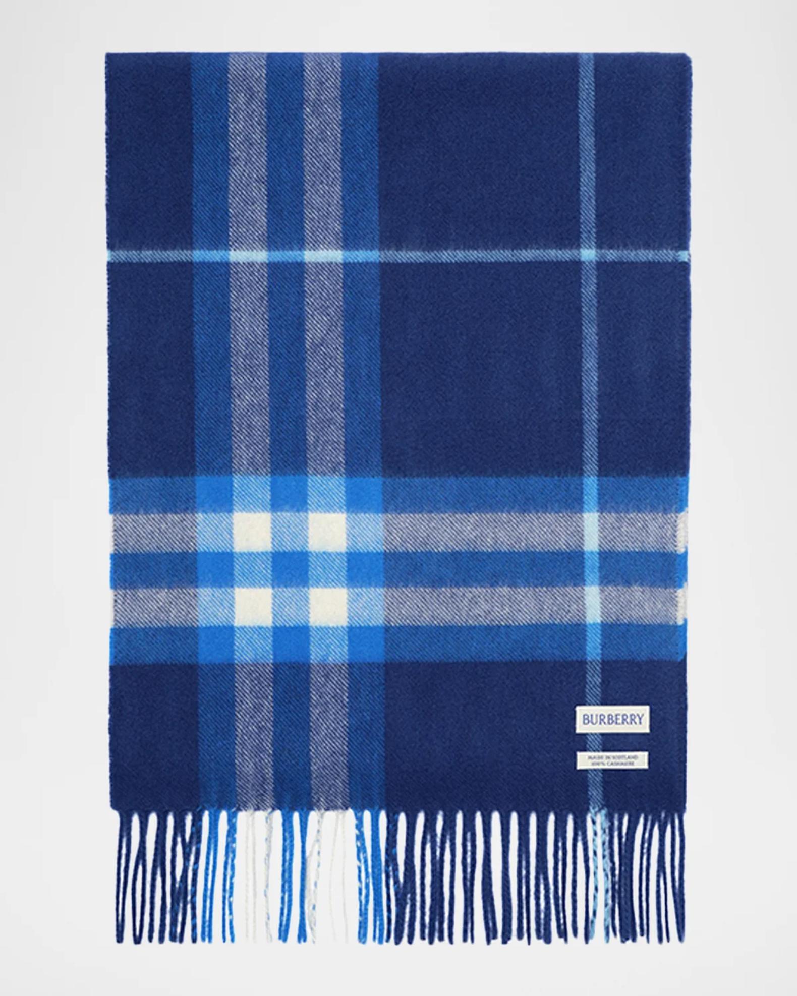 Burberry Men's Check Cashmere Scarf | Neiman Marcus