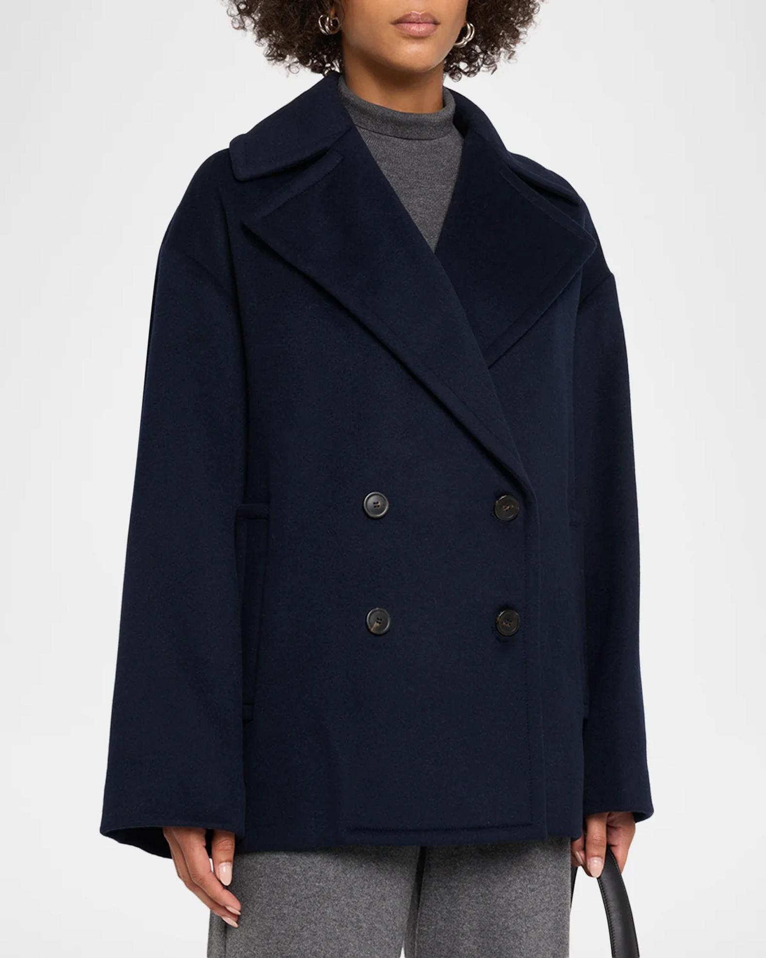 Weekend Max Mara Alpe Double-Sided Wool Peacoat | Neiman Marcus