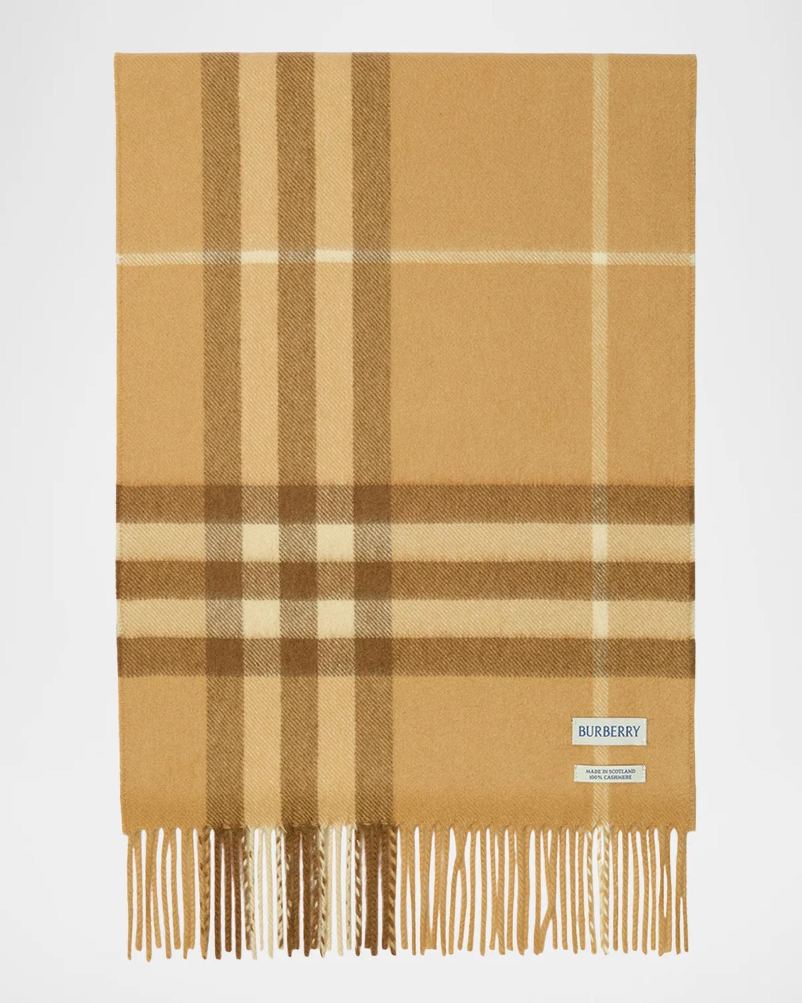 Burberry Men's Check Cashmere Scarf | Neiman Marcus
