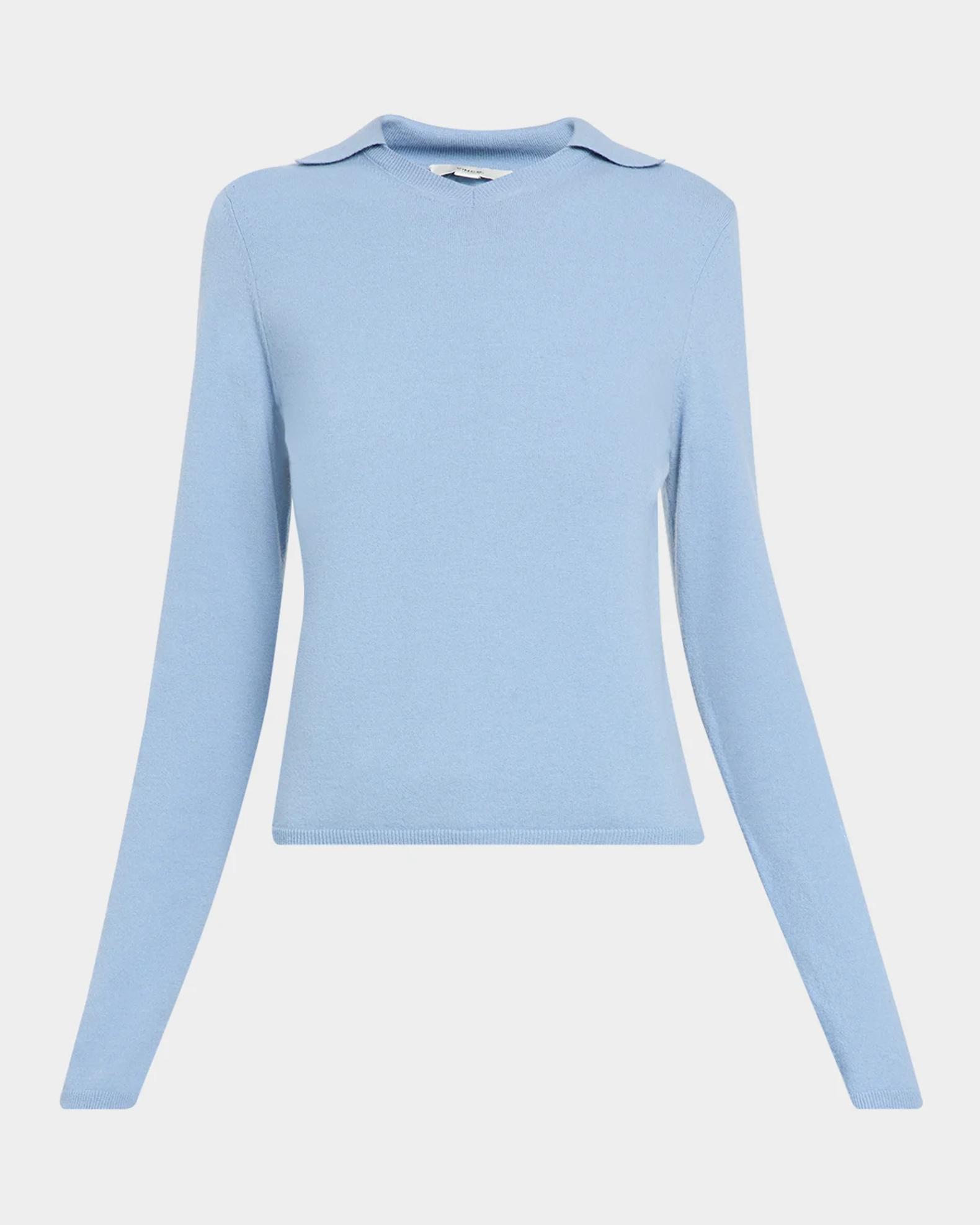 Vince Rib-Knit Merino Wool-Cashmere Blend Polo Sweater | Neiman Marcus