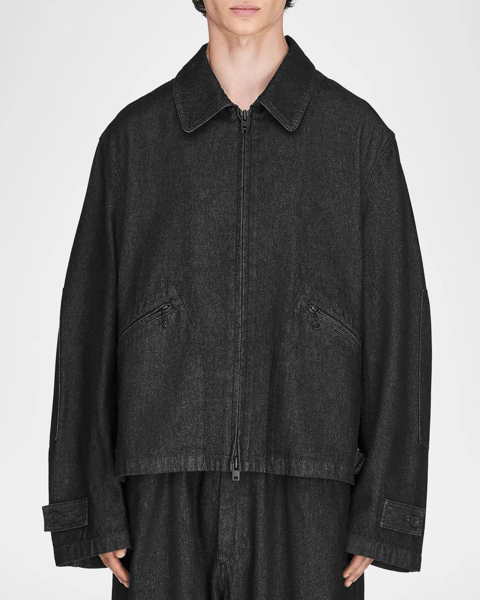 Y-3 Men's Denim Blouson Jacket | Neiman Marcus