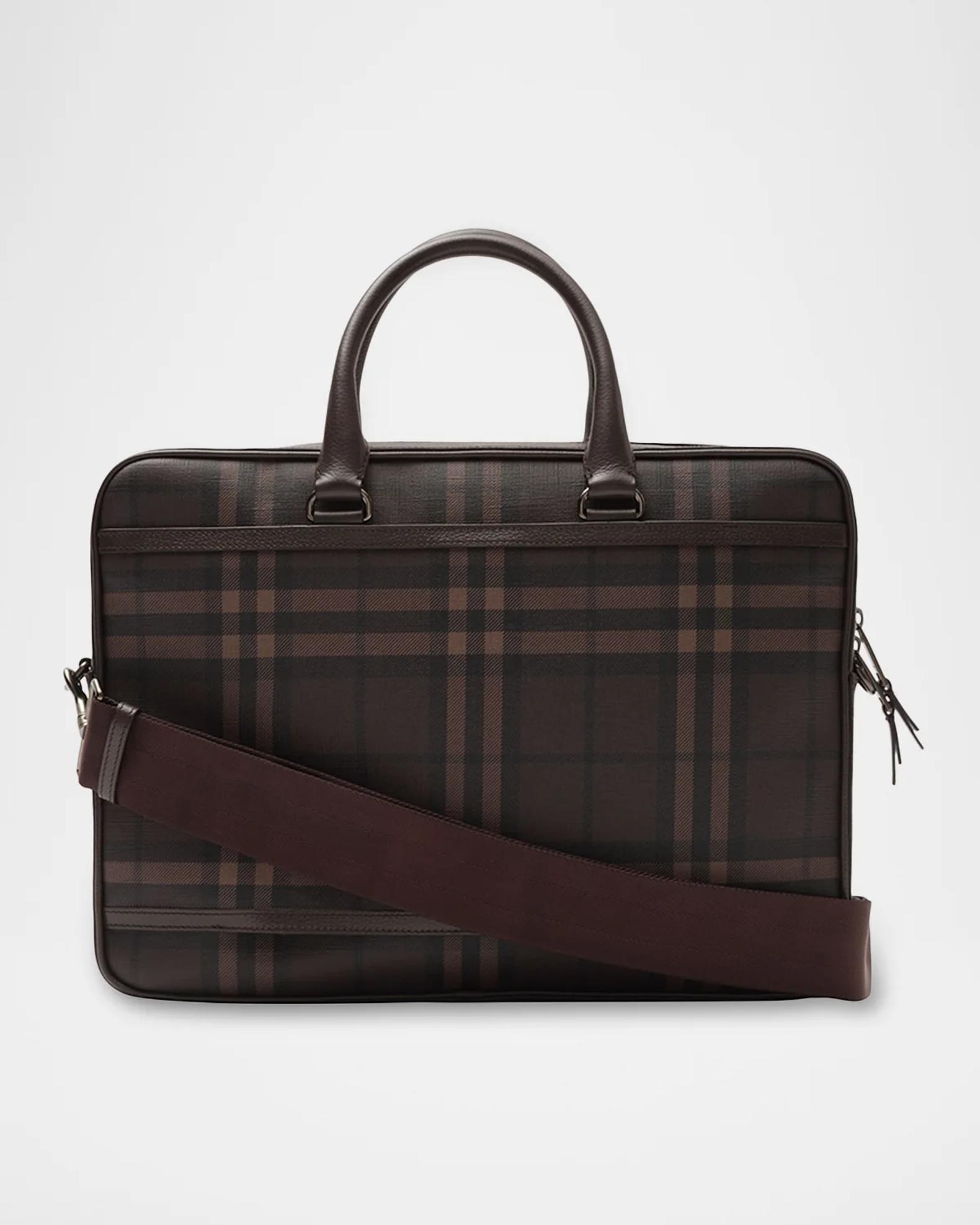 ！新品！　Burberry ケース　ブラック　ノバチェック　30 Burberry Men's City Check Briefcase | Neiman Marcus