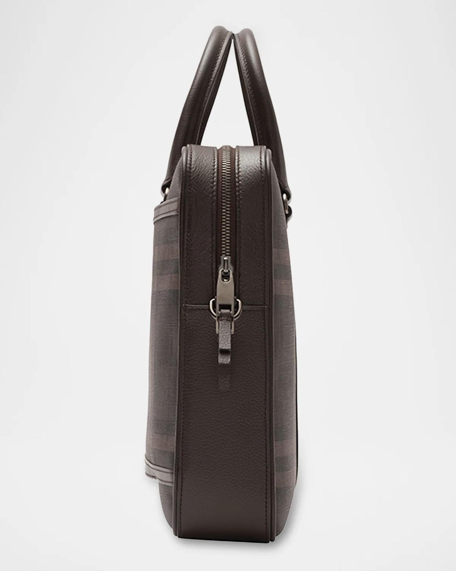 Burberry Men's City Check Briefcase | Neiman Marcus
