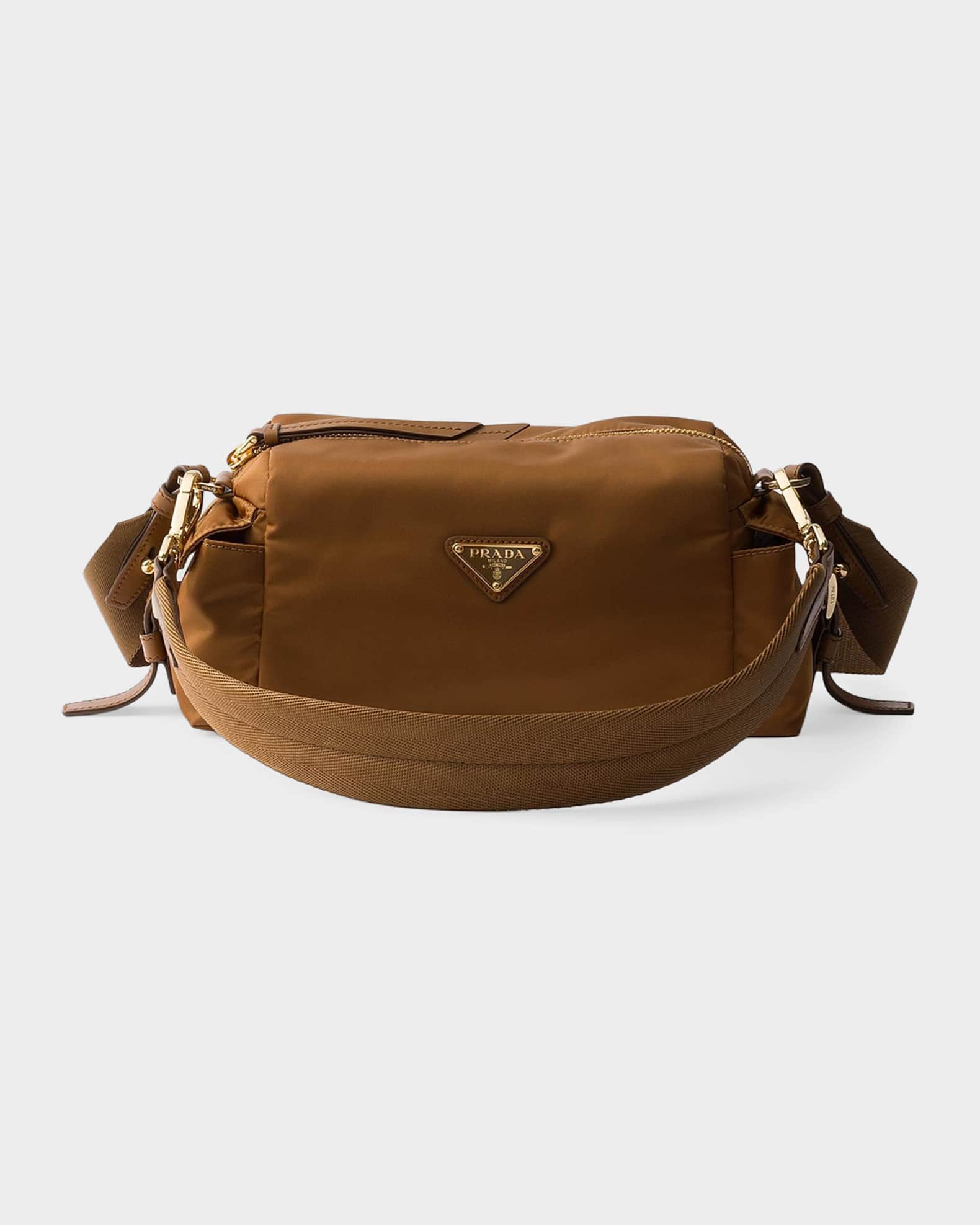Prada Explore Small Re-Nylon & Leather Shoulder Bag | Neiman Marcus