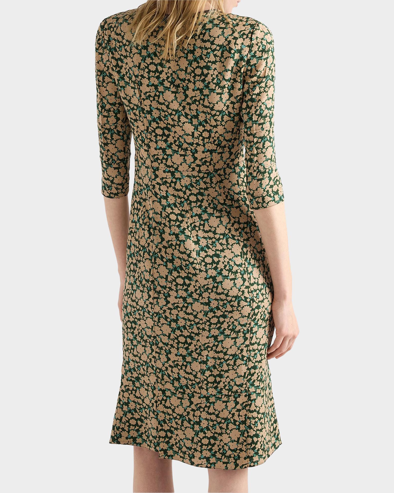Prada Floral Printed Sable Dress | Neiman Marcus