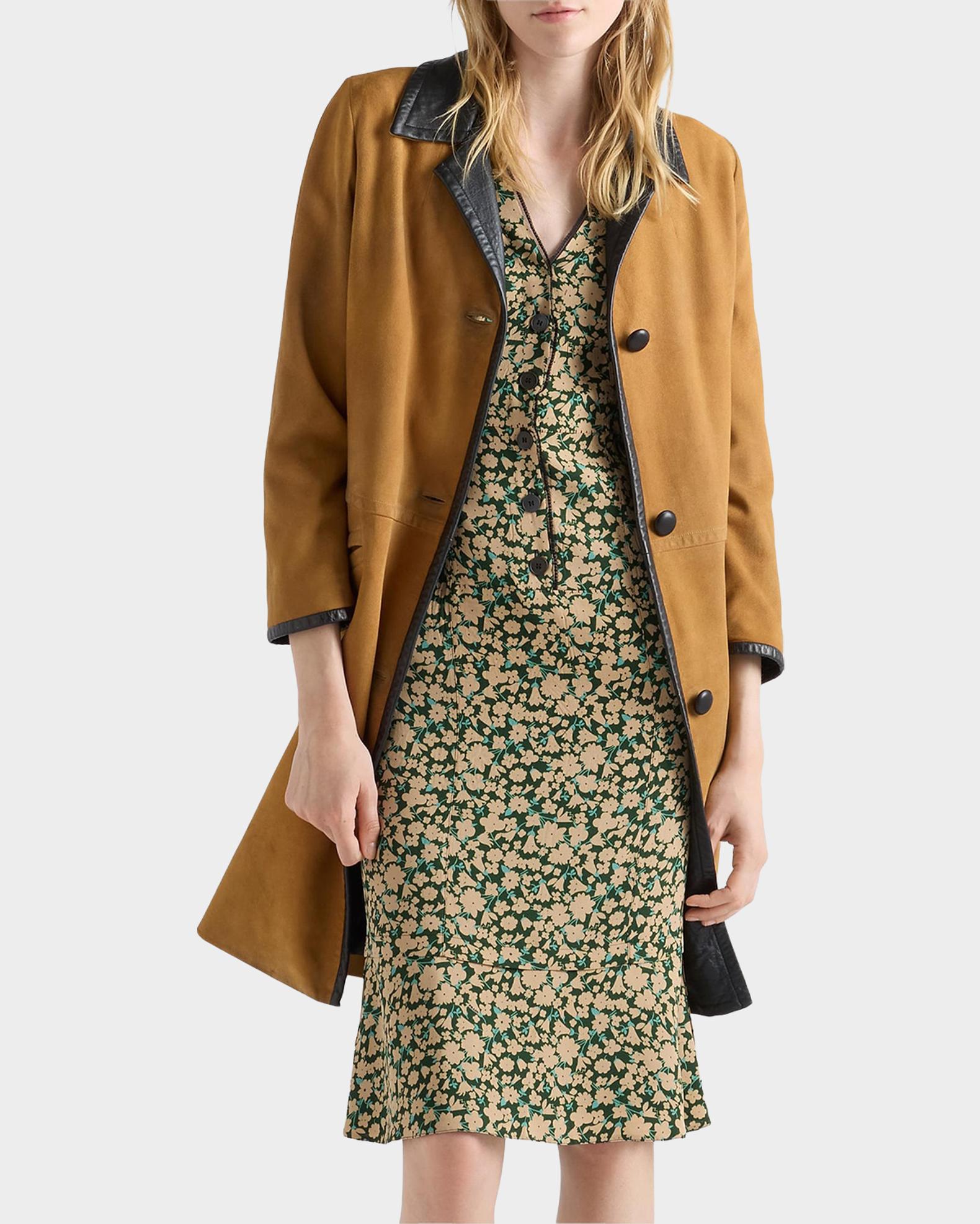 Prada Floral Printed Sable Dress | Neiman Marcus