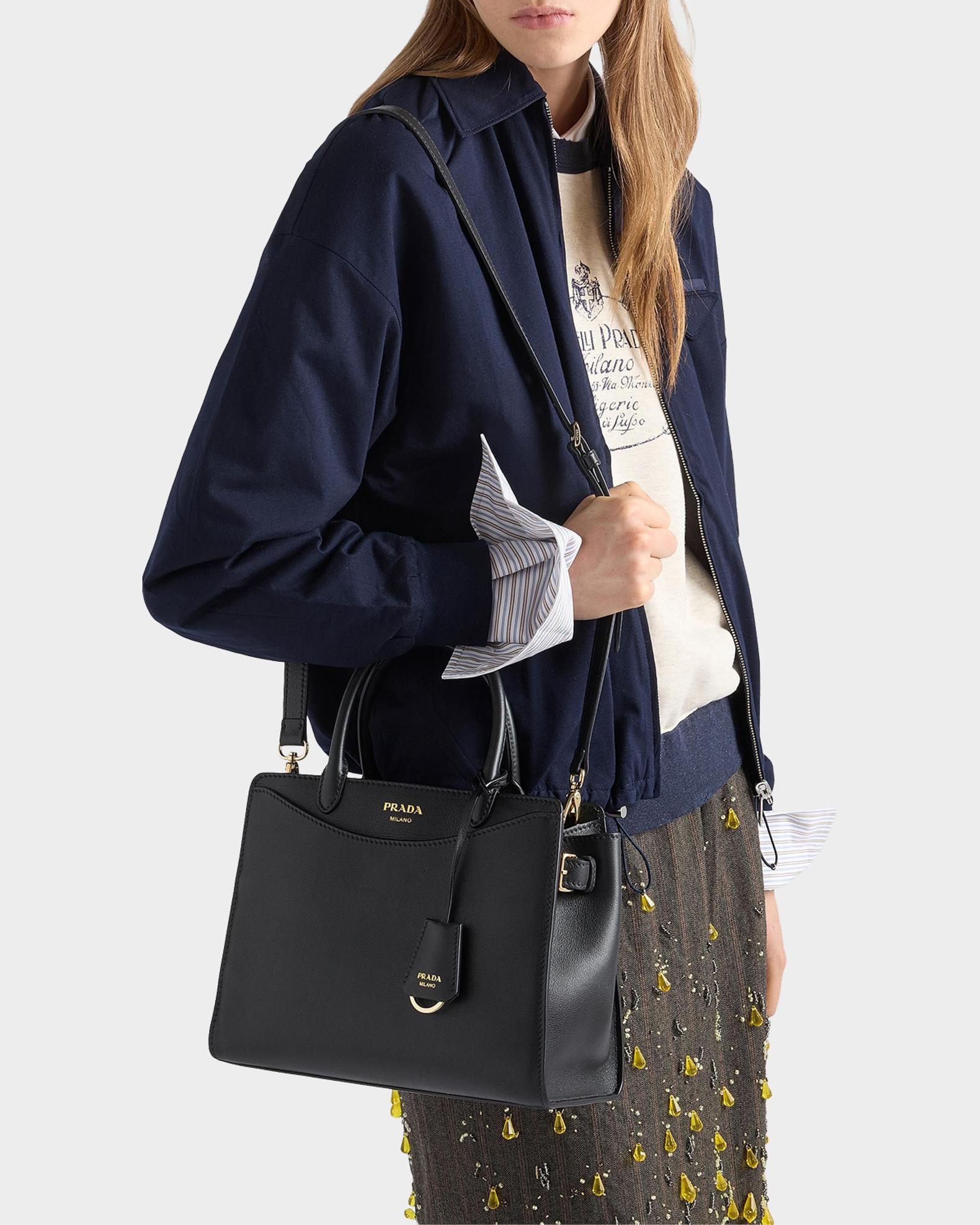 Prada Prelude Medium Leather Satchel Bag | Neiman Marcus