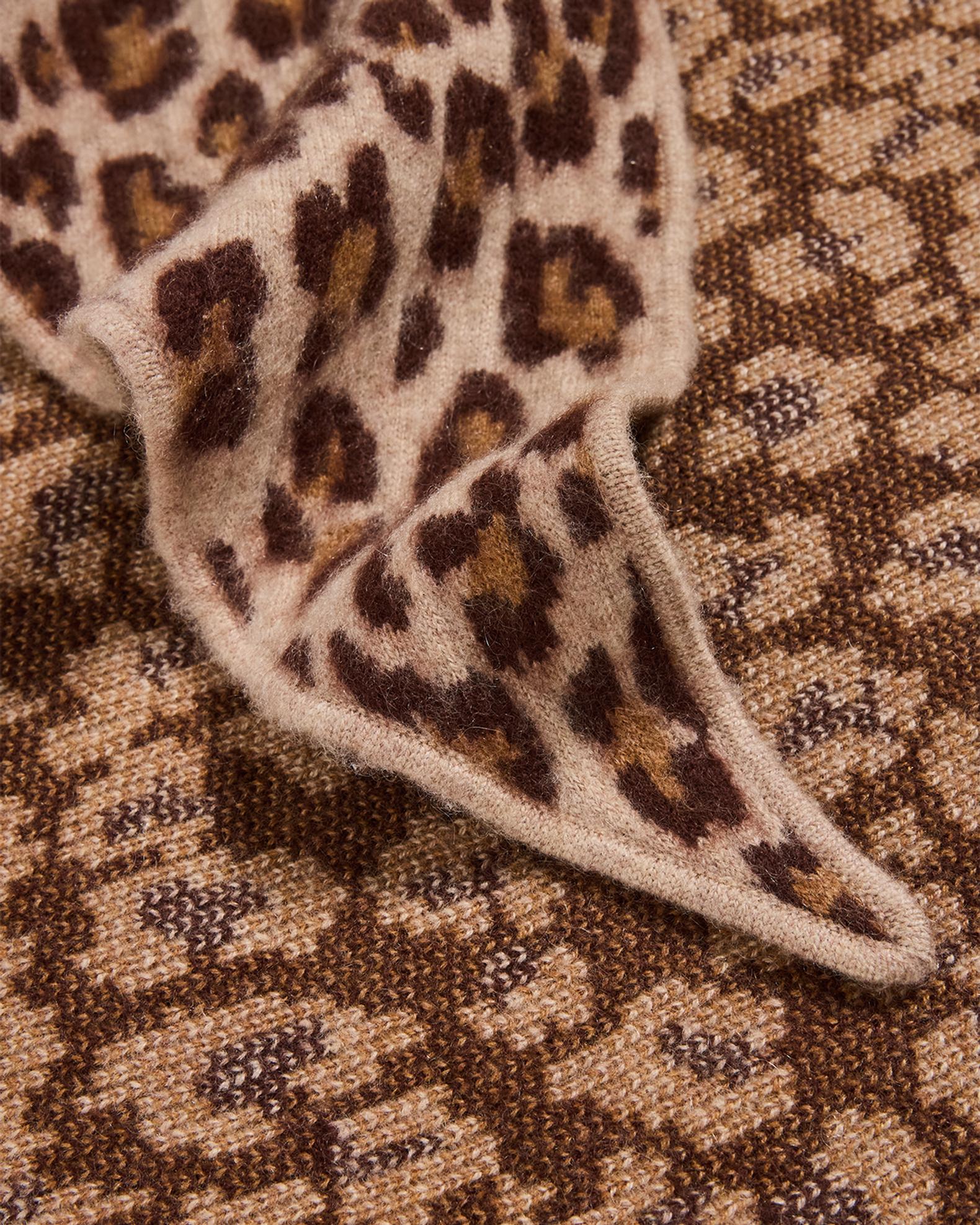 Sablyn Harper Leopard Cashmere Triangle Scarf | Neiman Marcus