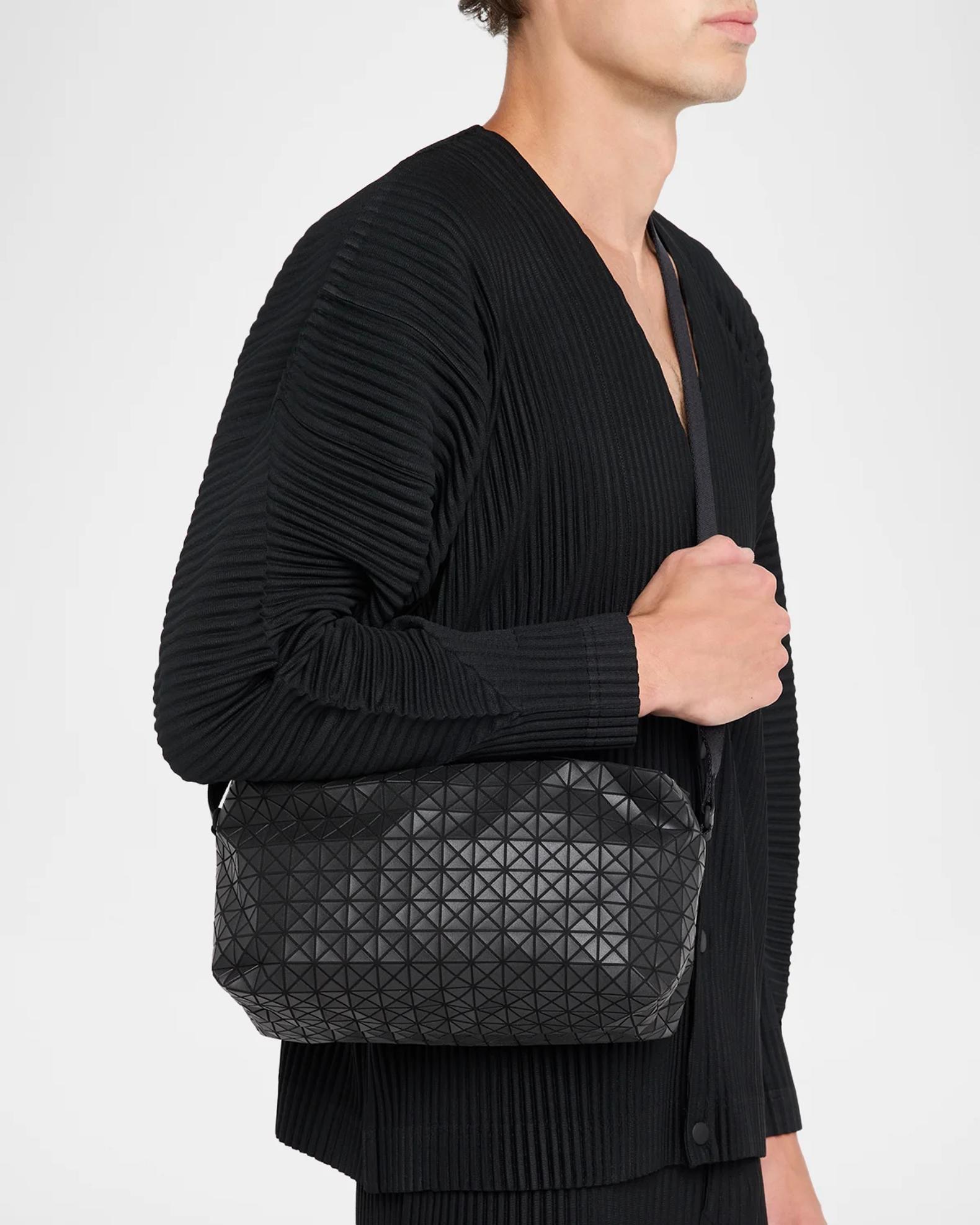 BAO BAO ISSEY MIYAKE Men's Geometric Cotton Shoulder Bag | Neiman
