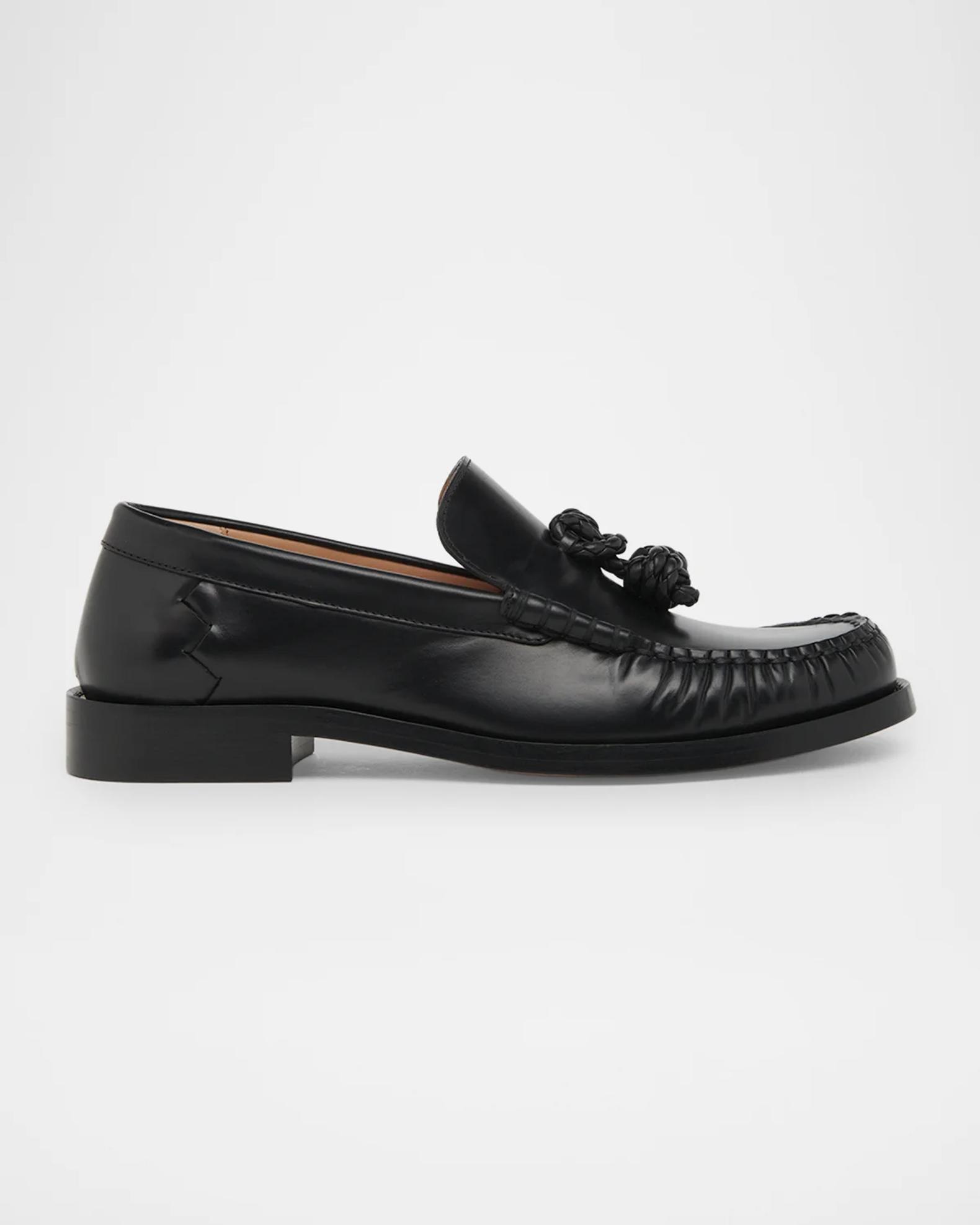 BOTTEGA VENETA レザーローファー ノットディテール Bottega Veneta Ugo Coaxial Knot Leather Loafers | Neiman Marcus