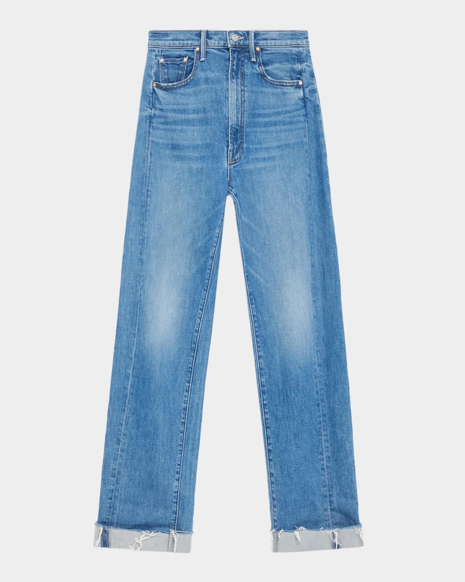 MOTHER The Half-Pipe Flood Cuff High-Rise Jeans | Neiman Marcus