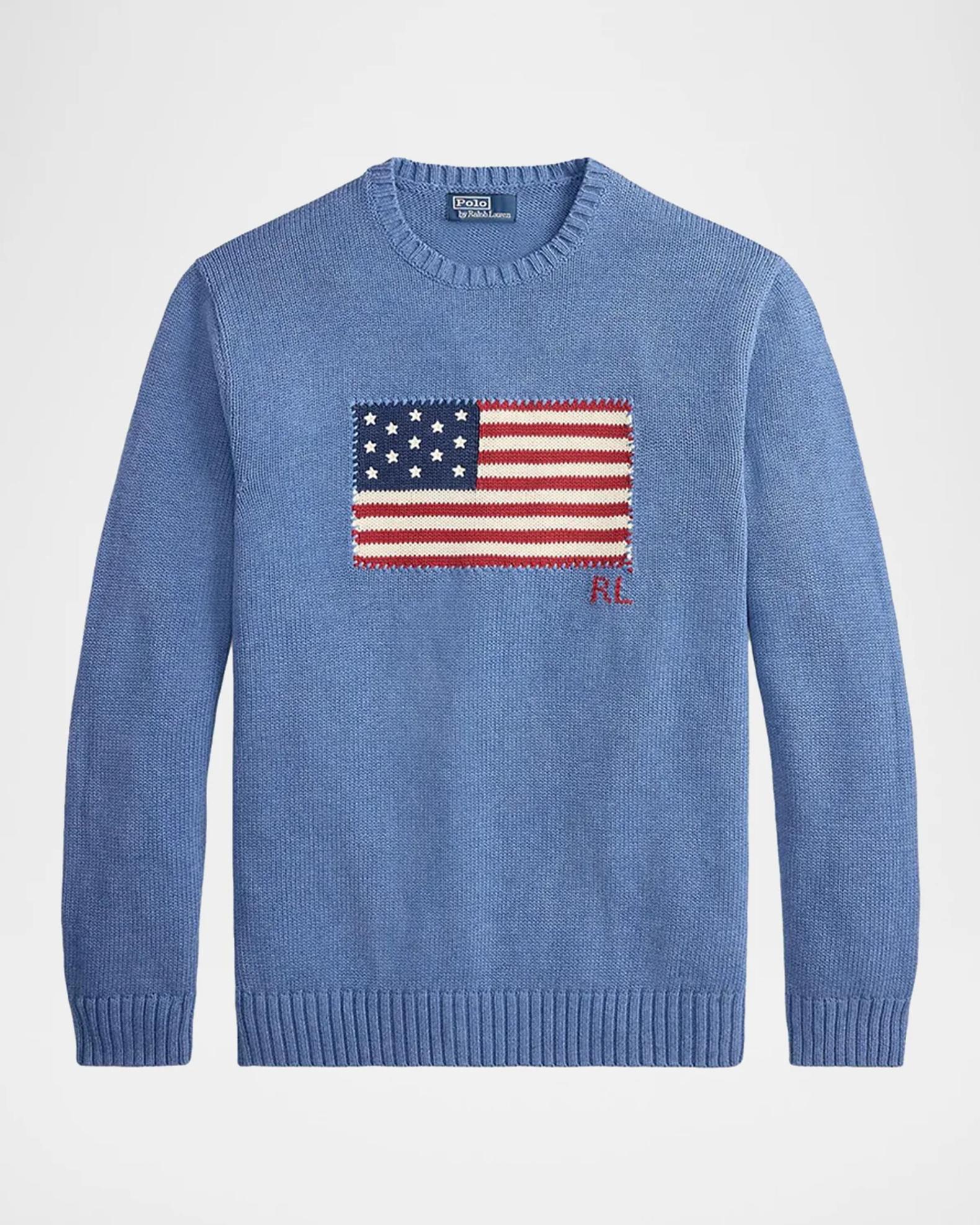 トップス Polo Sport Ralph Lauren Flag Sweater Polo Ralph Lauren Men's The Iconic Flag Sweater | Neiman Marcus