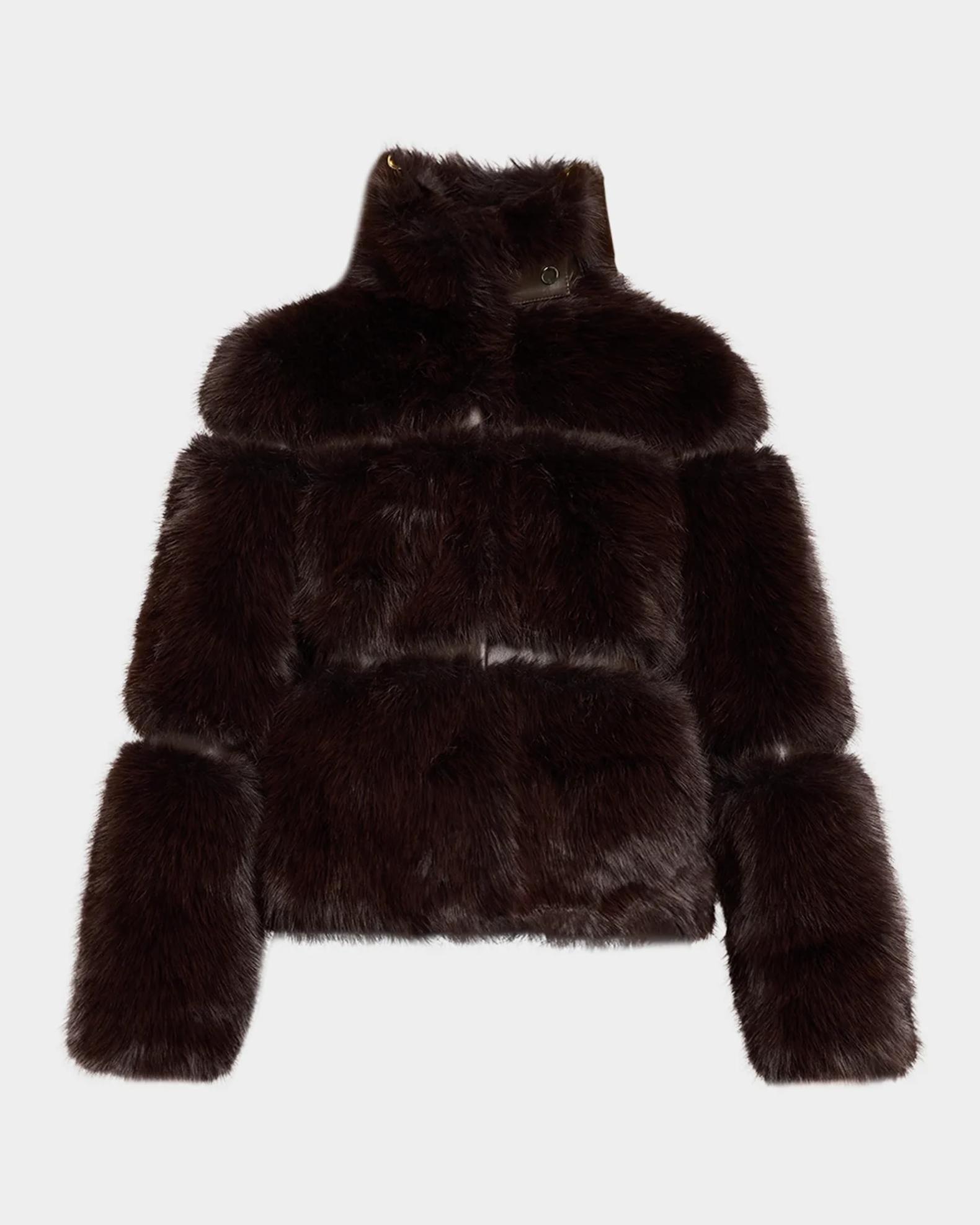 Elie Tahari The Yael Turtleneck Faux Fur Coat | Neiman Marcus