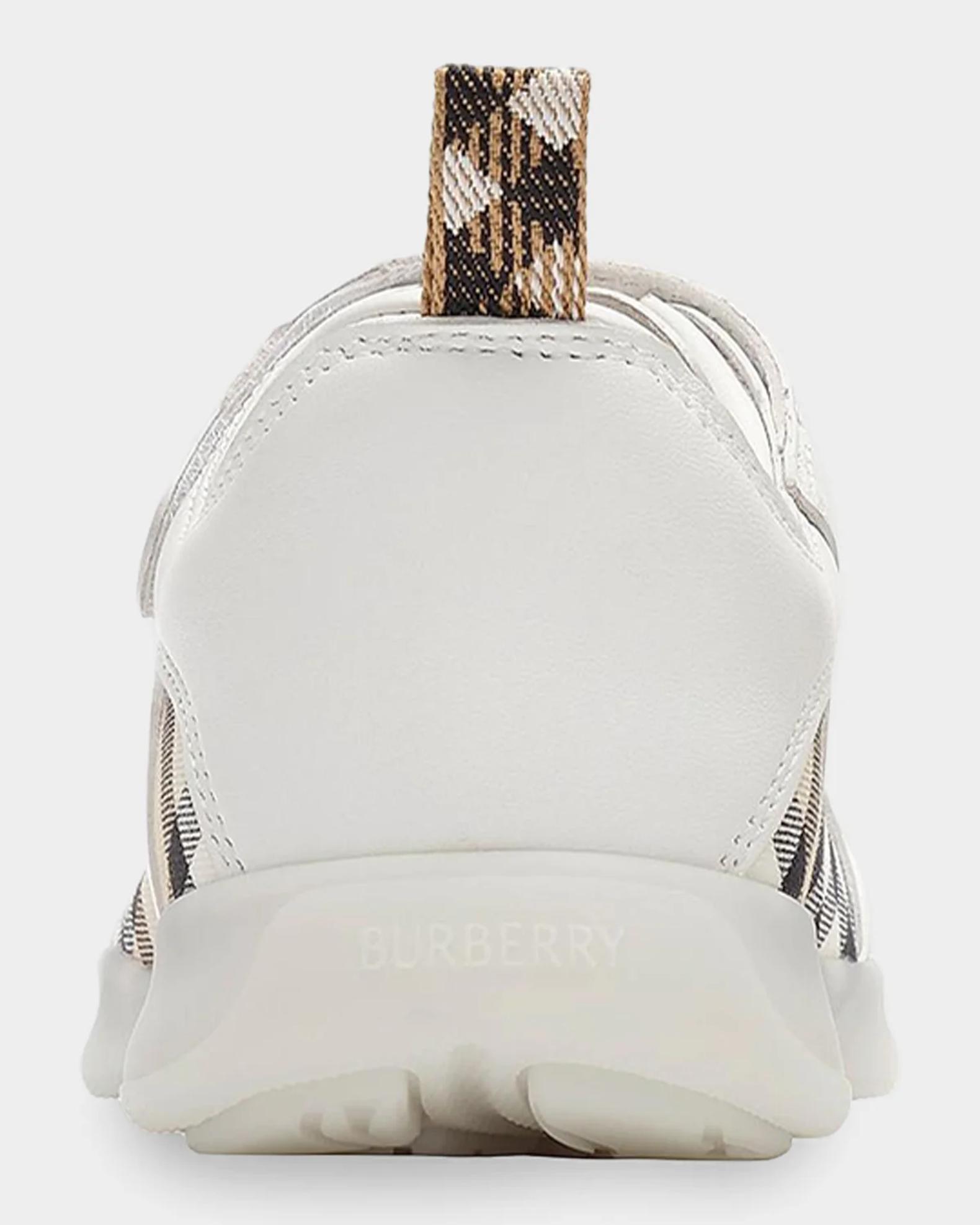 Burberry Little Kid's & Kid's Check Leather Low-Top Sneakers