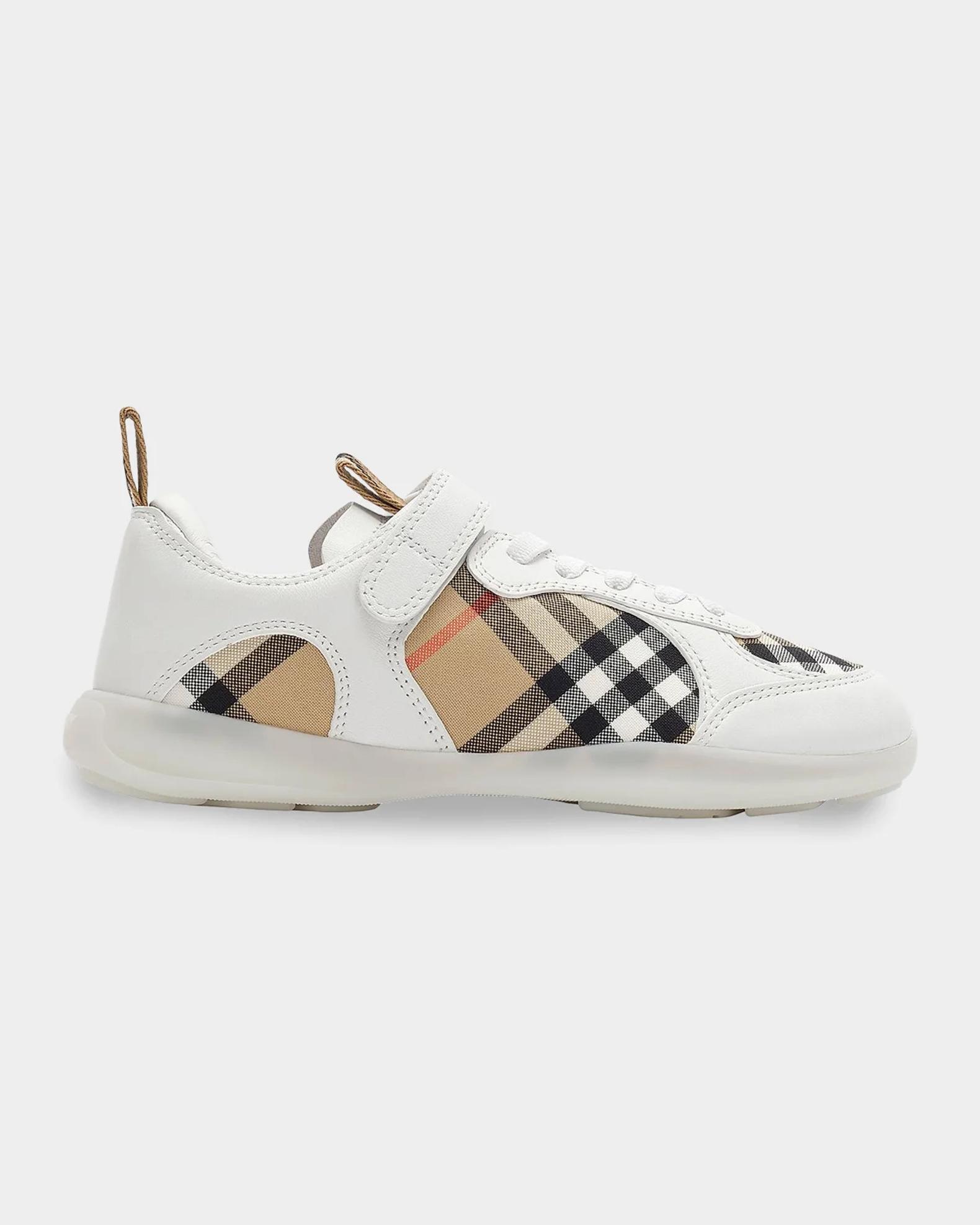 Burberry Little Kid's & Kid's Check Leather Low-Top Sneakers