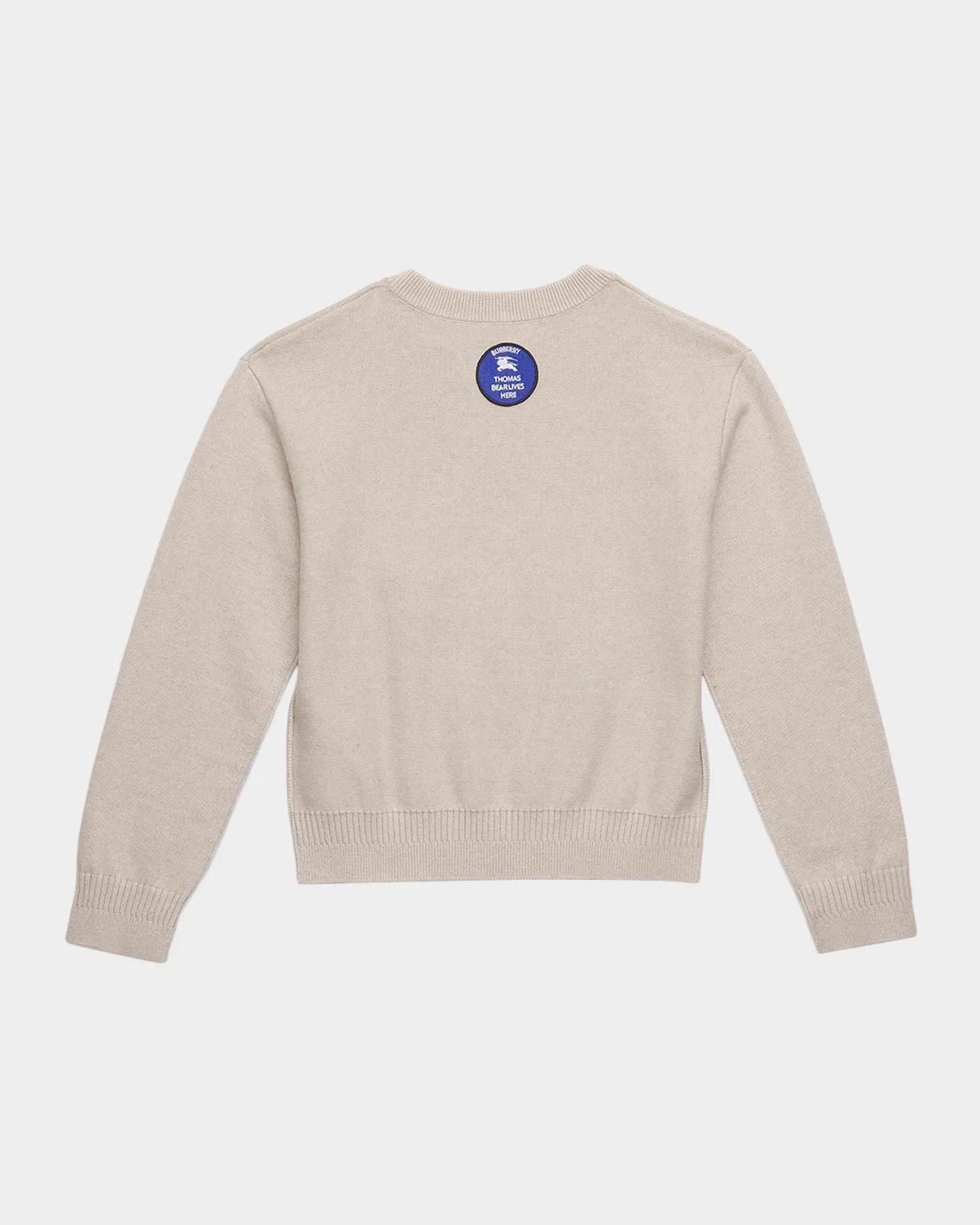 Burberry Boy's Thomas Bear Fireside Intarsia-Knit Sweater, Size 4
