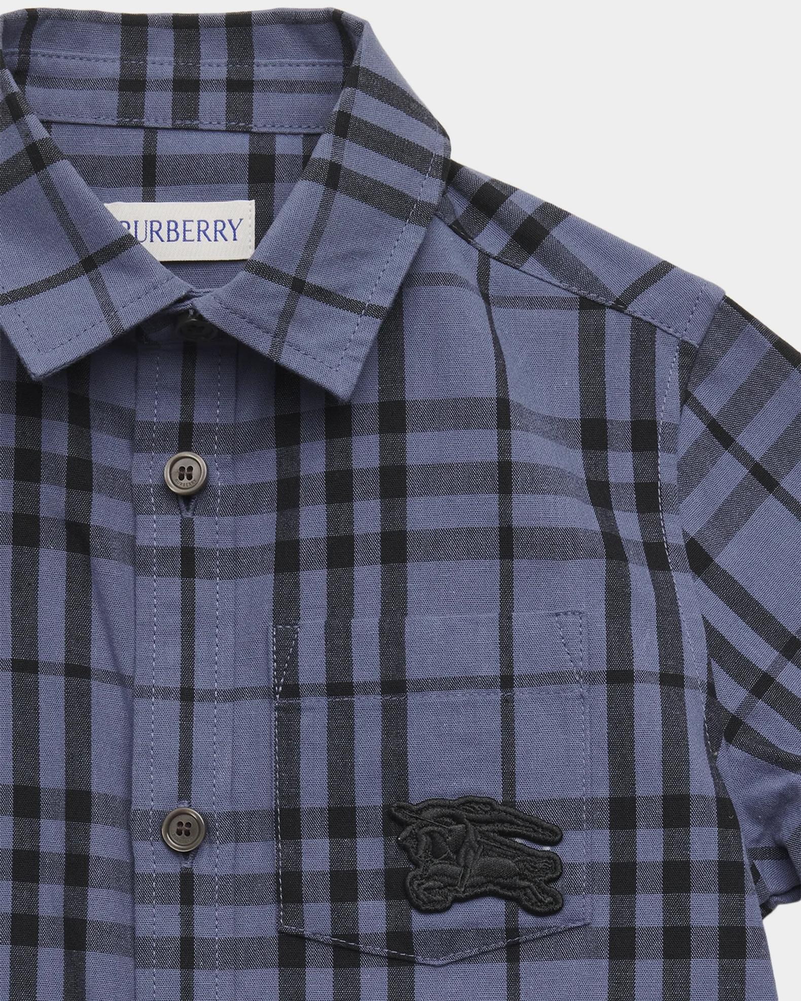 Burberry Boy's Billy Short-Sleeve Check Cotton Shirt, Size 6M-3 ...