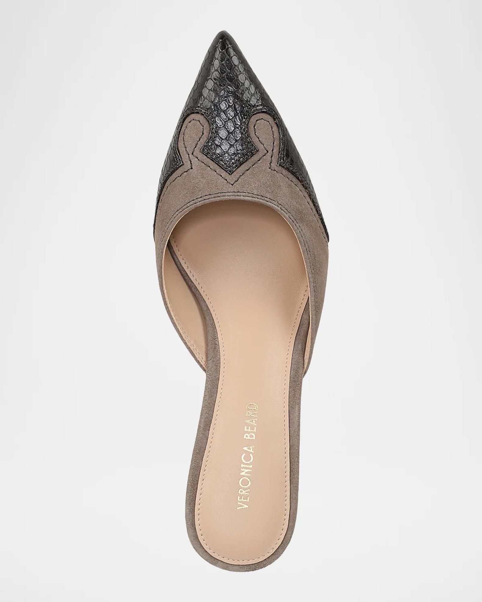 Veronica Beard 95mm Lisa Mixed Leather Western Mules | Neiman Marcus