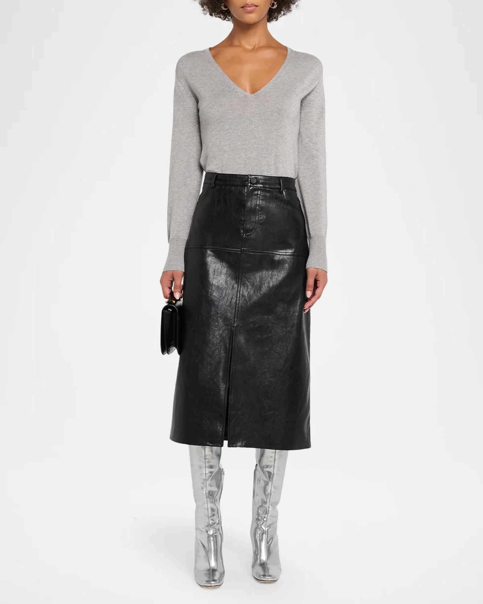 Kobi Halperin Leslie Faux-Leather Pencil Skirt | Neiman Marcus