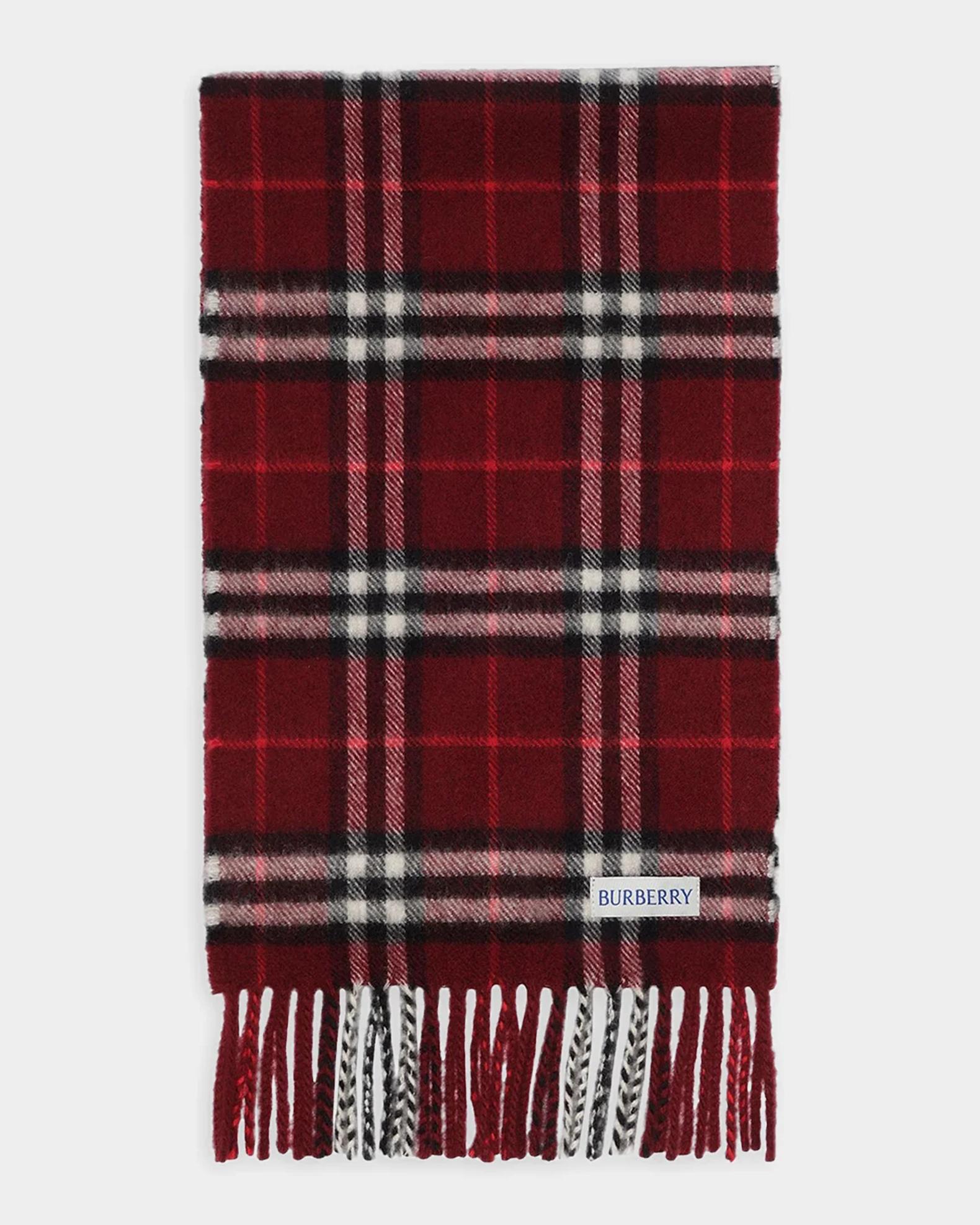 BURBERRY チェック柄キッズマフラー Burberry Kid's Check Cashmere Scarf | Neiman Marcus