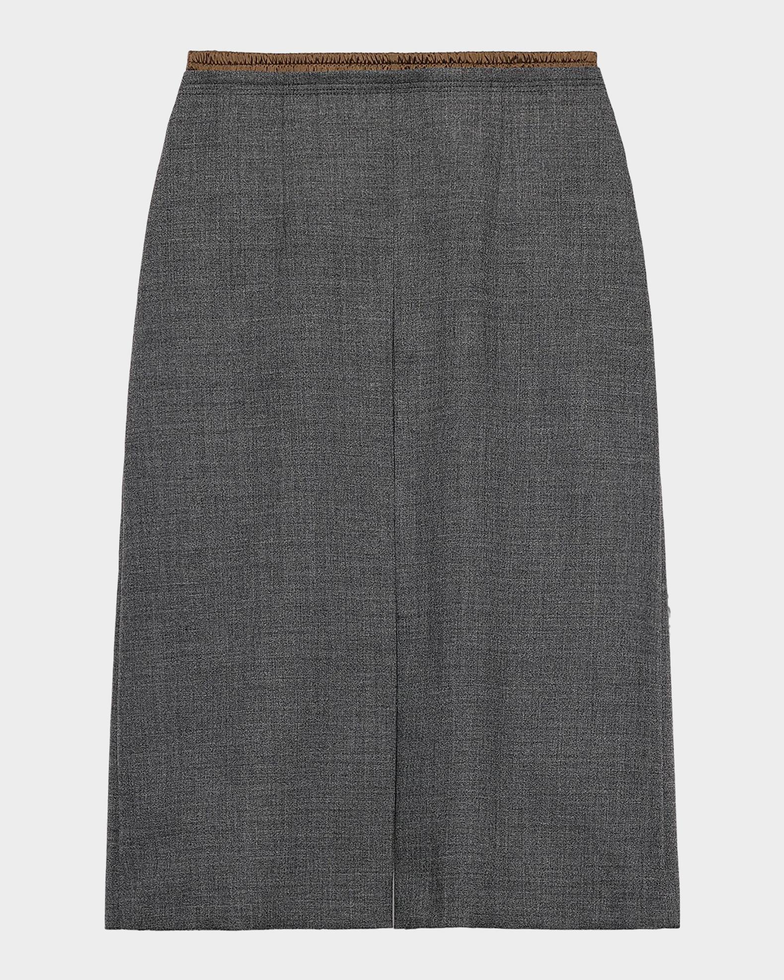 スカート PRADA Wool Skirt 36 Prada Wool Midi Skirt | Neiman Marcus