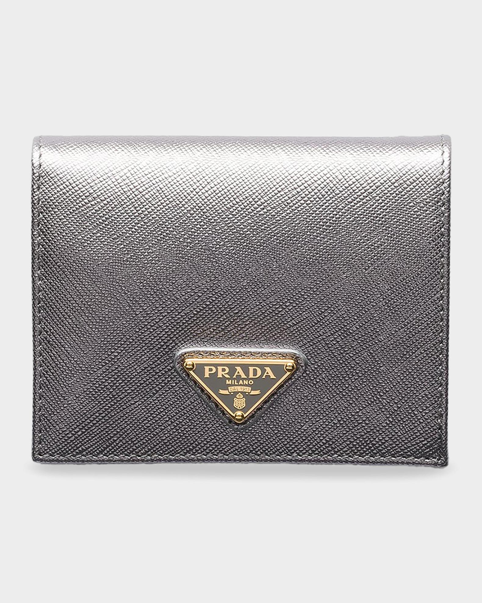 Prada Small Saffiano Leather Wallet | Neiman Marcus